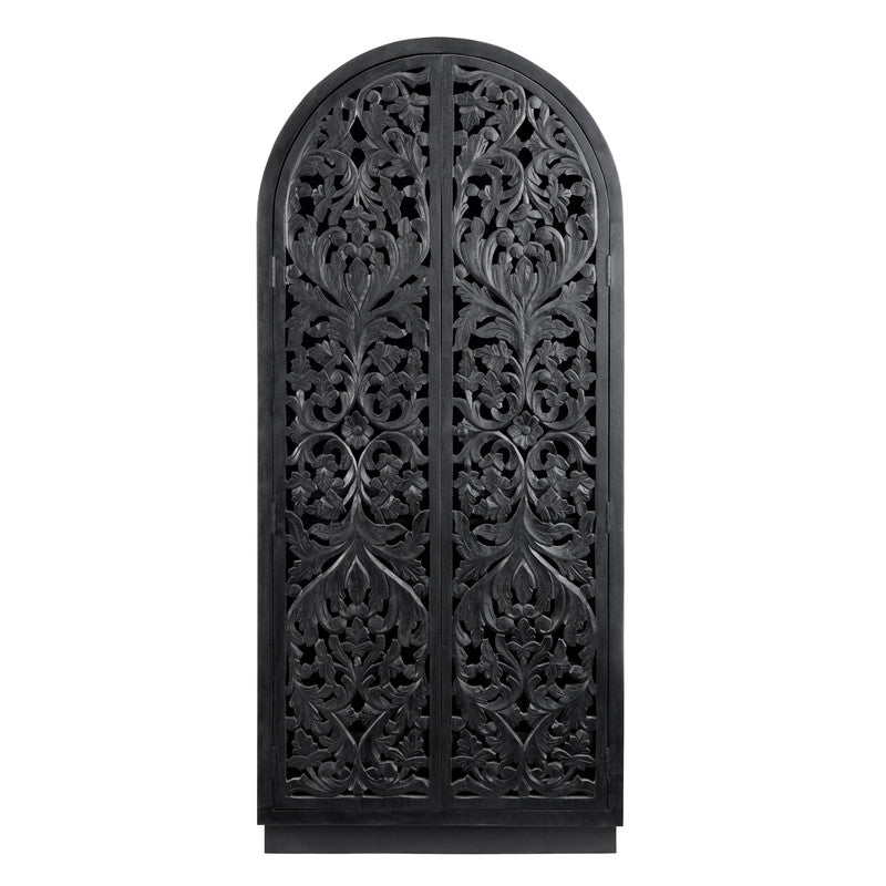 Sable Black Tall-Cabinet by Crestview at Eve Furniture