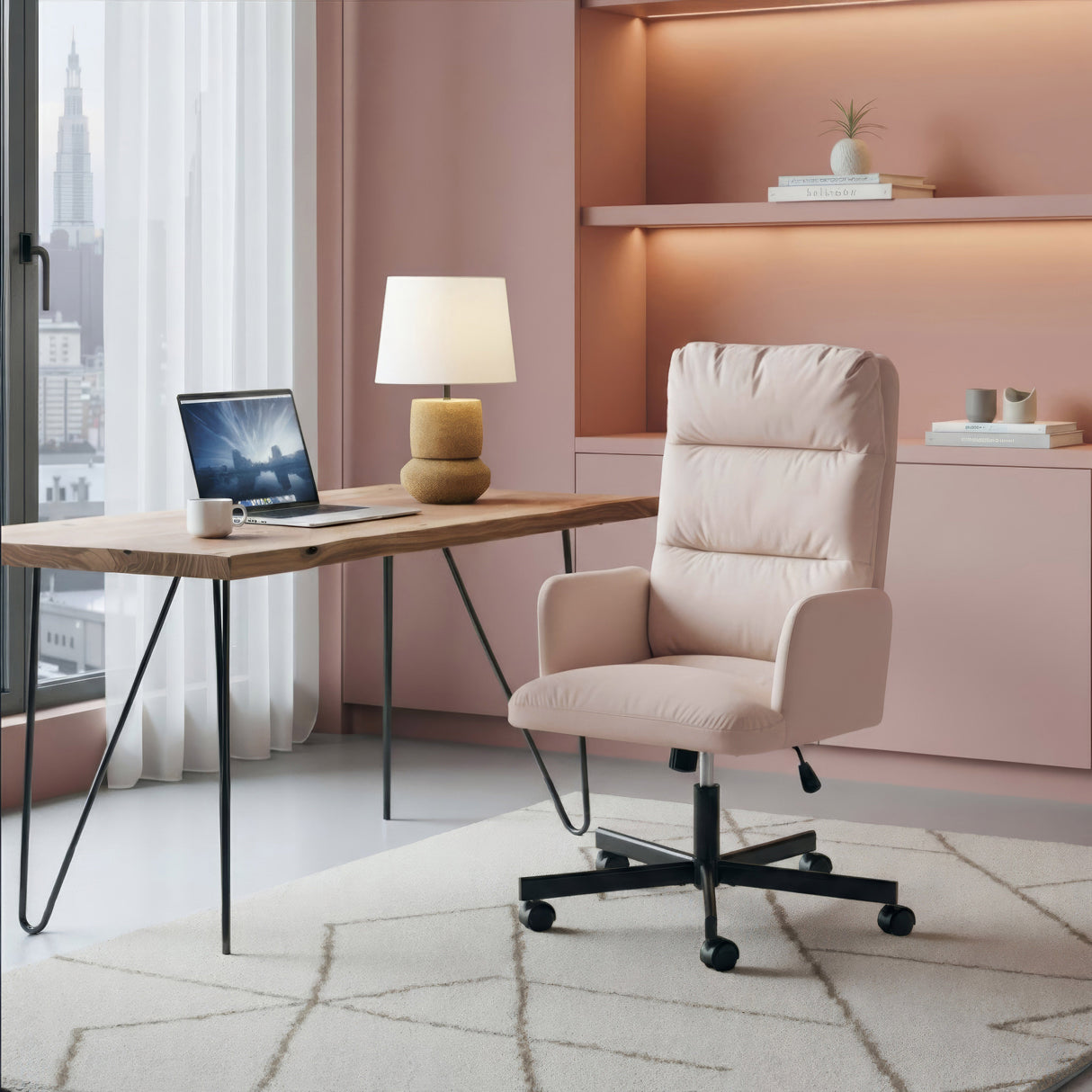 Sable Ivory Office Chair by Zuomod at Eve Furniture