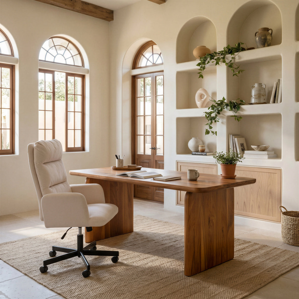 Sable Ivory Office Chair by Zuomod at Eve Furniture