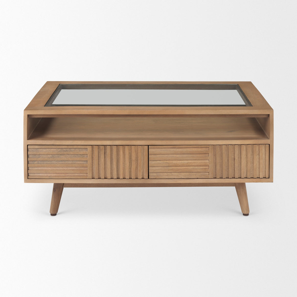 Sable Light Brown Wood Coffee Table by Mercana at Eve Furniture