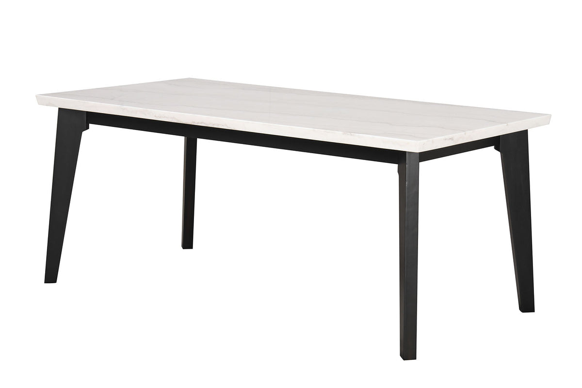 Sabro Black/White Rectangular Dining Table