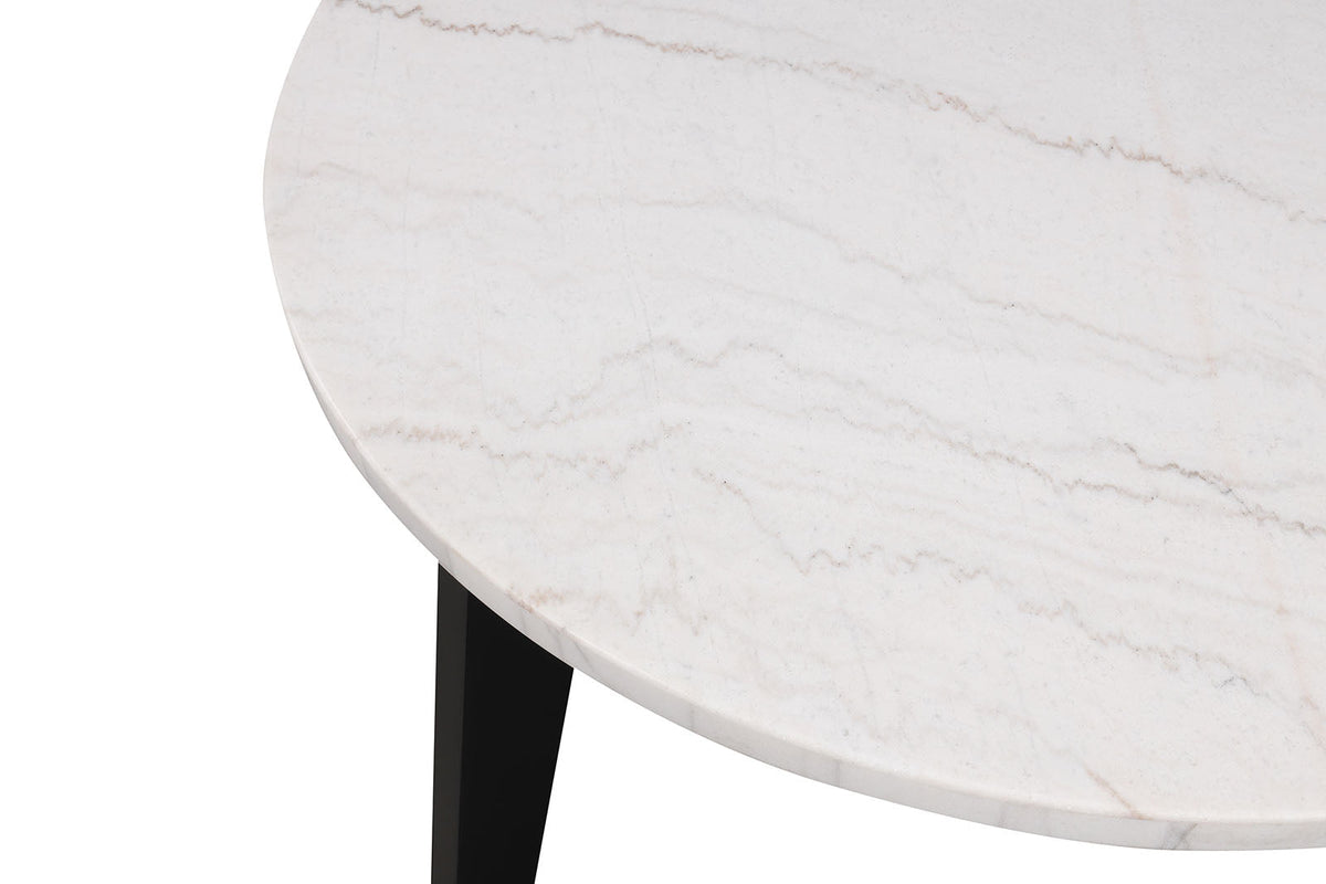 Sabro Black/White Round Dining Table
