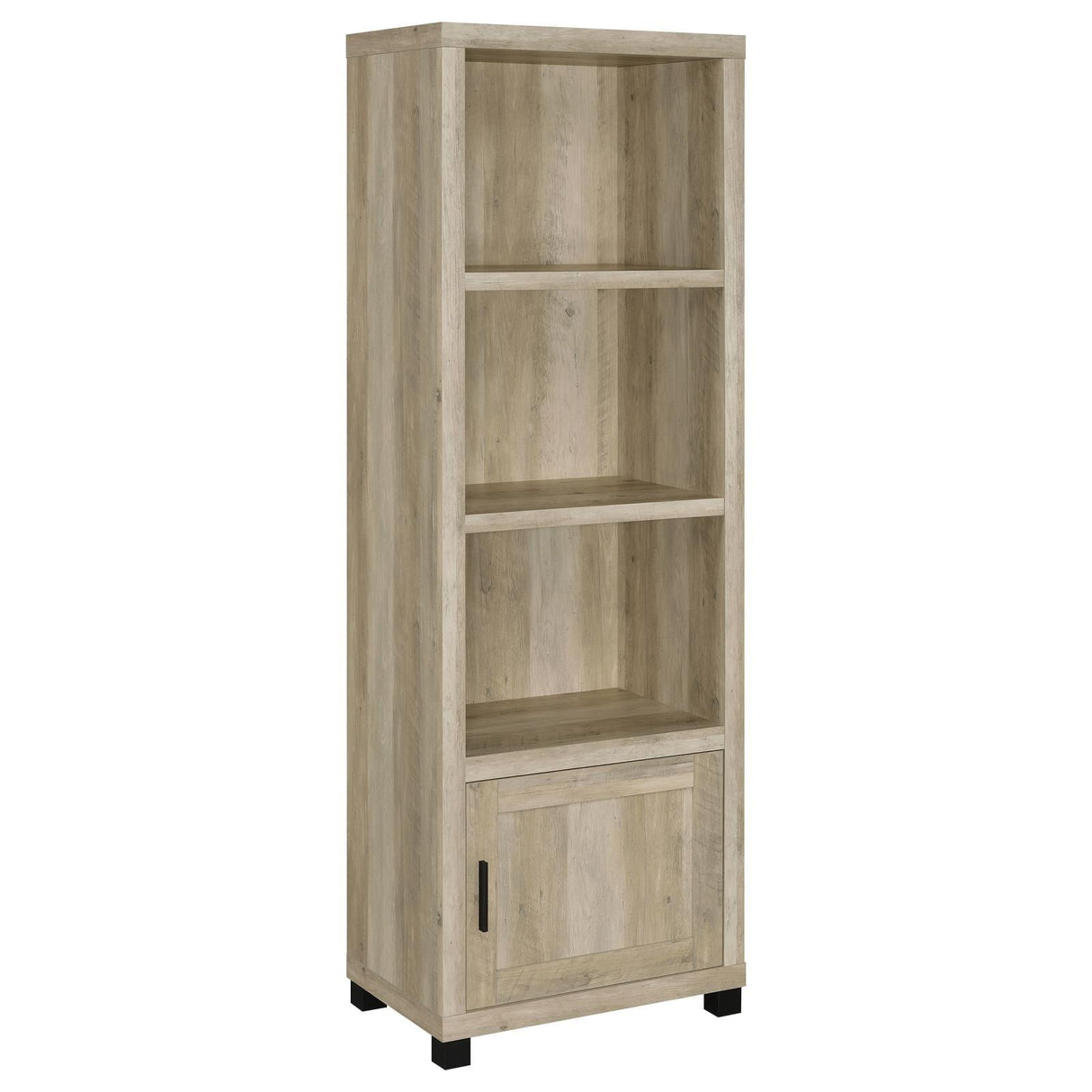 Sachin Antique Pine 3-shelf Media Tower With Storage Cabinet by Coaster at Eve Furniture