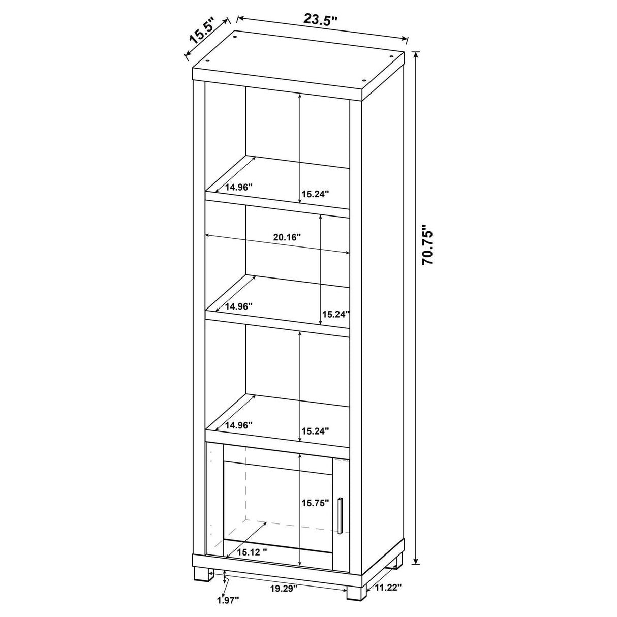Sachin Dark Pine 3-piece Entertainment Center With 79" TV Stand by Coaster at Eve Furniture