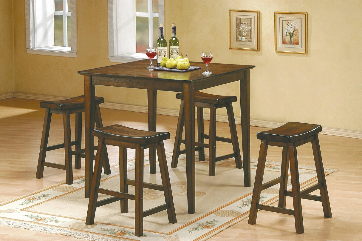 Saddleback Warm Cherry Dining Stool, RTA, Set of 2 by Homelegance at Eve Furniture