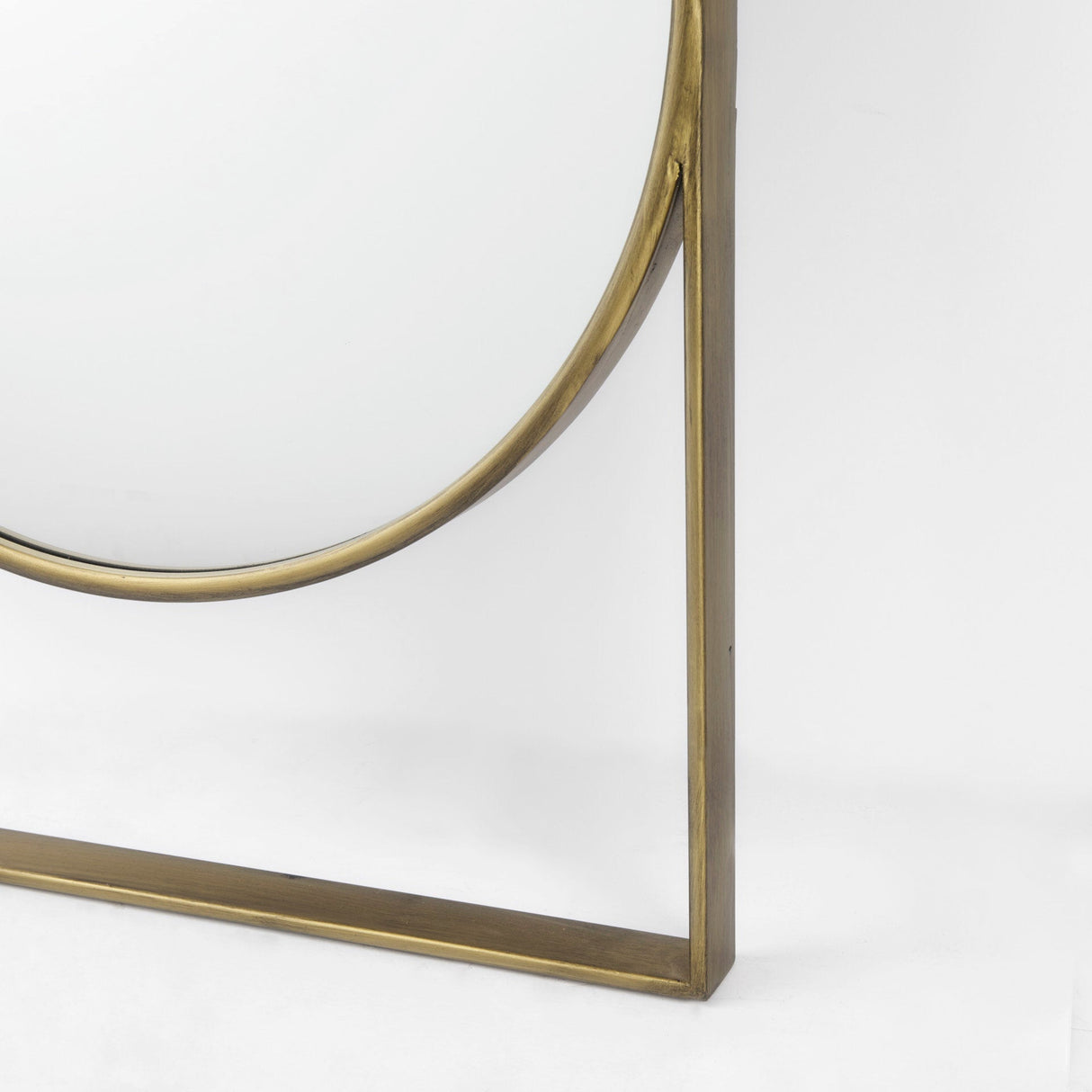 Sadie Antique Gold Rounded Arch Floor Mirror by Mercana at Eve Furniture