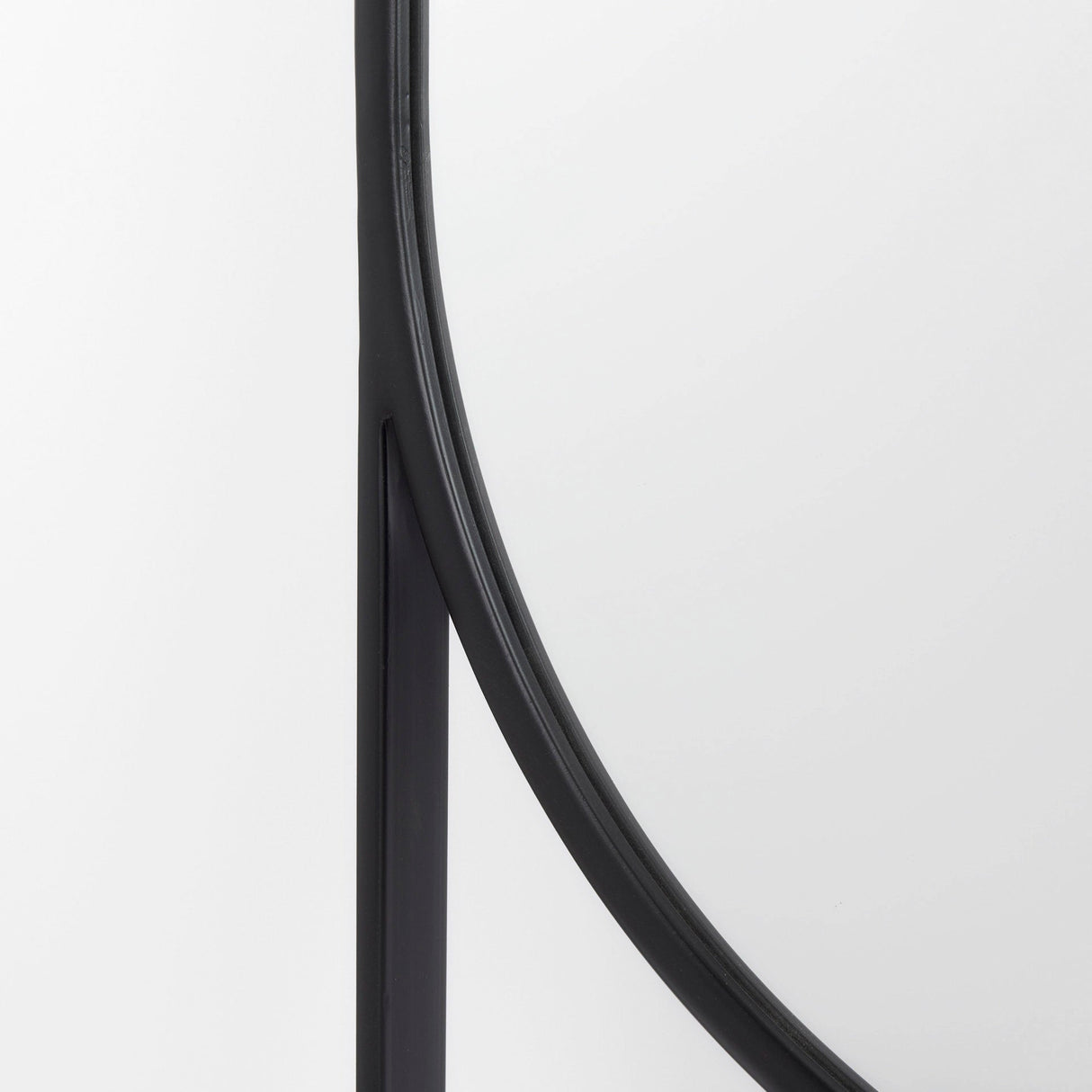 Sadie Black Metal Rounded Arch Floor Mirror by Mercana at Eve Furniture