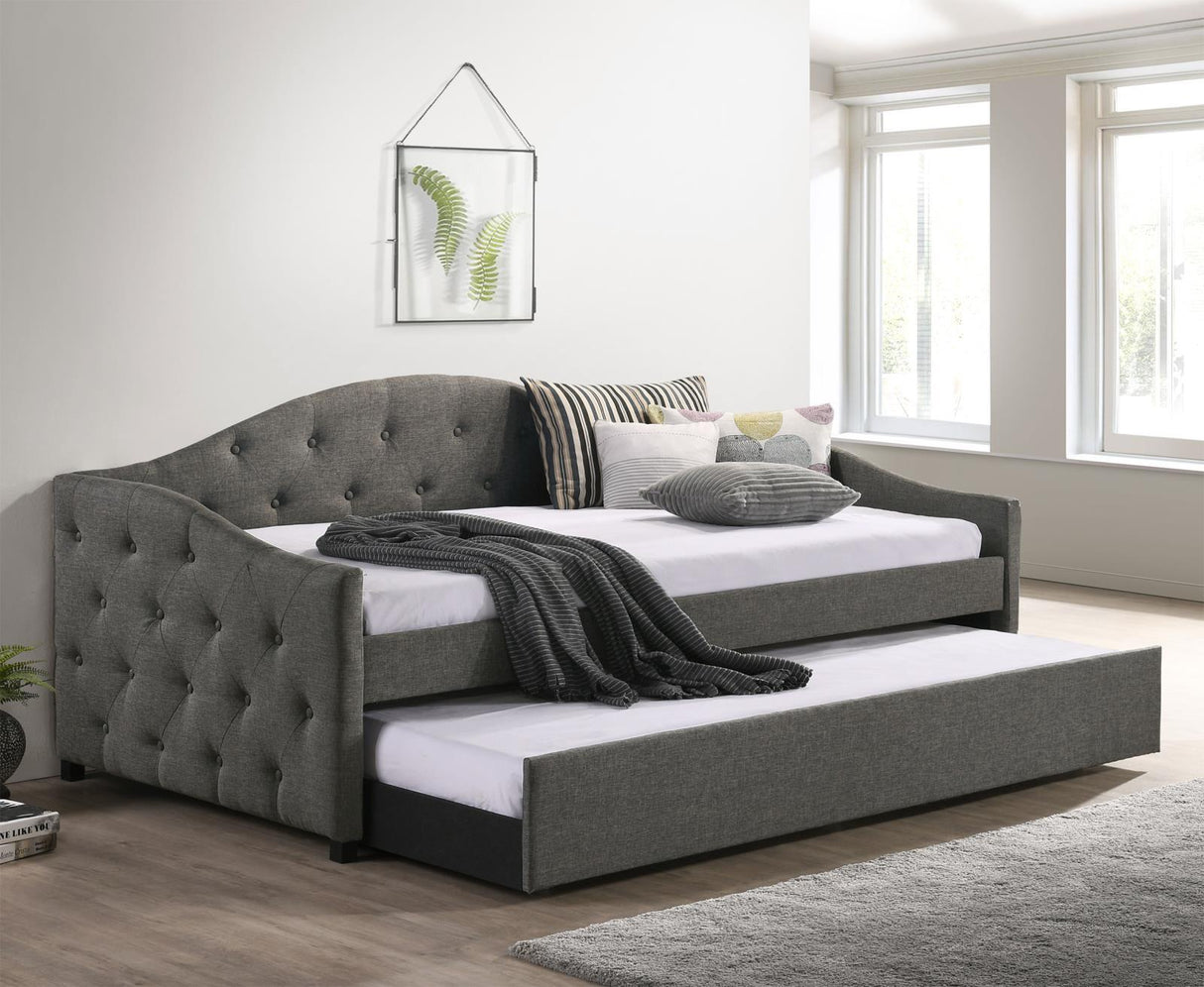 Sadie Upholstered Twin Daybed with Trundle by Coaster at Eve Furniture