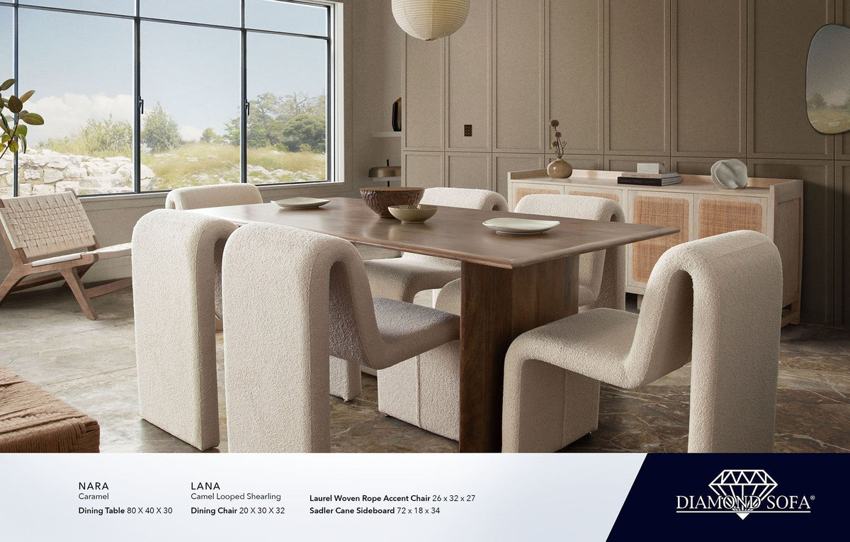 Sadler Natural Wood Sideboard by Diamond Sofa at Eve Furniture