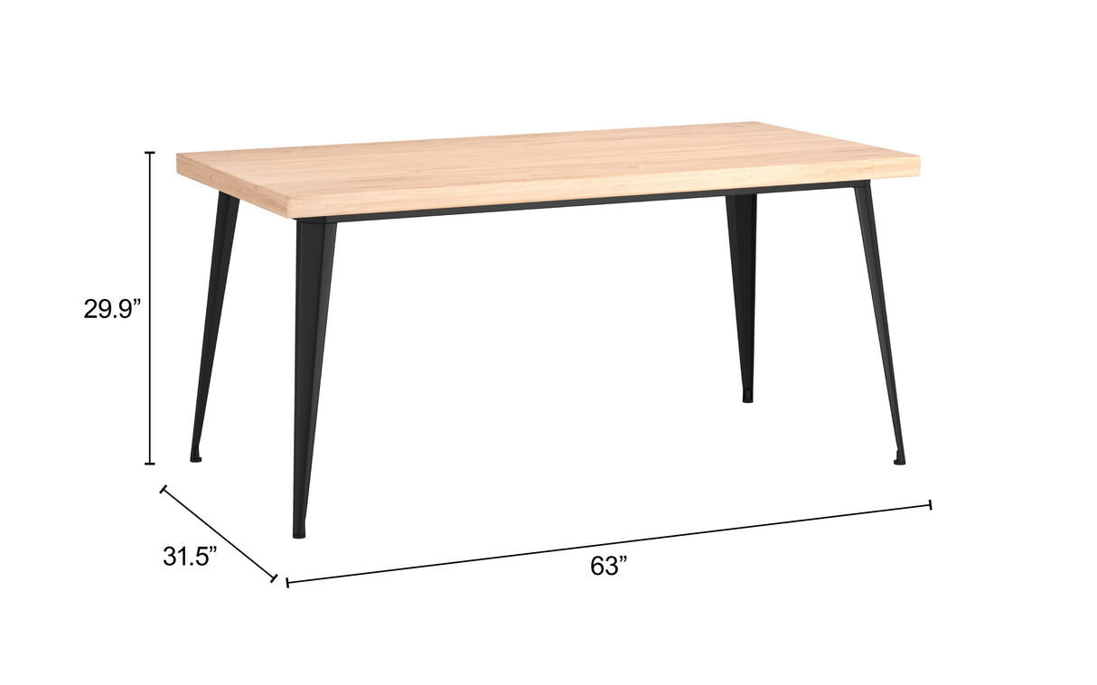 Saelen Natural Dining Table by Zuomod at Eve Furniture