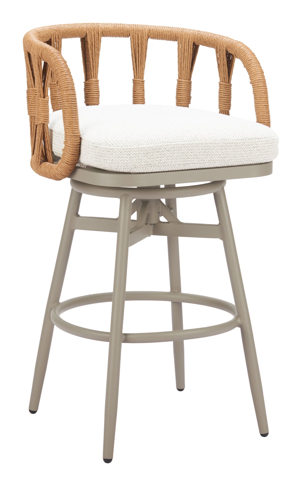 Safal Multicolor Outdoor Swivel Barstool by Zuomod at Eve Furniture