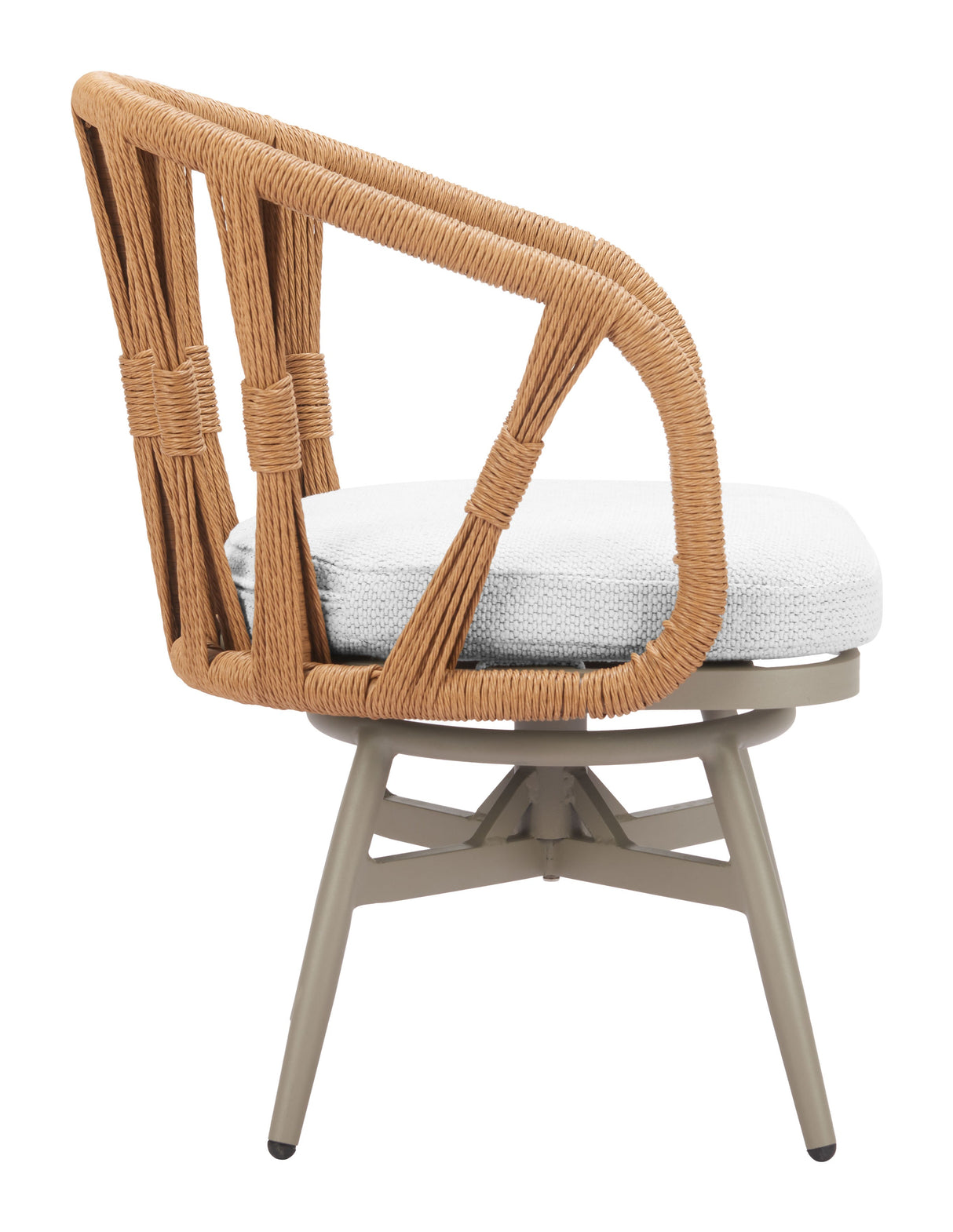 Safal Multicolor Outdoor Swivel Dining Chair by Zuomod at Eve Furniture