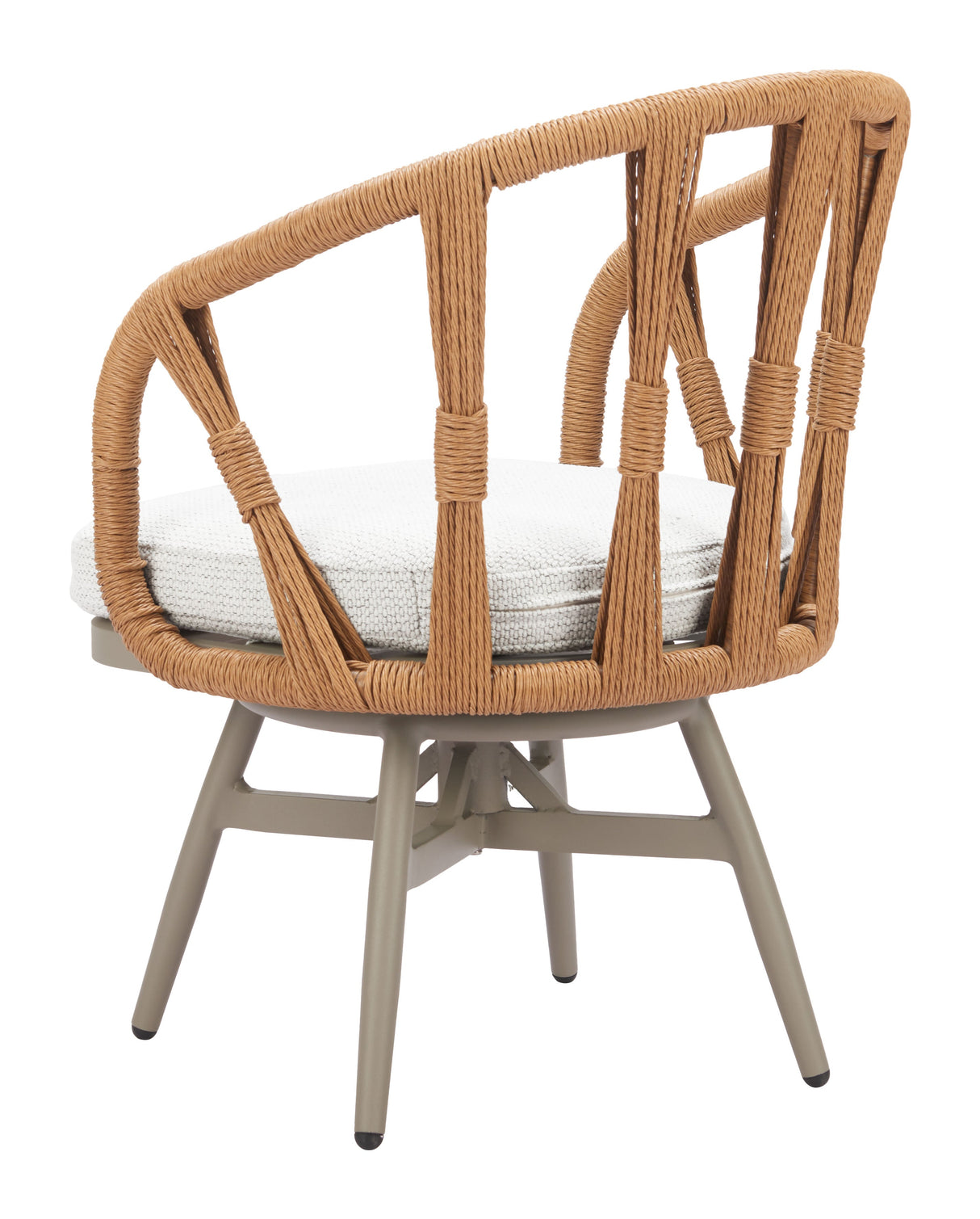 Safal Multicolor Outdoor Swivel Dining Chair by Zuomod at Eve Furniture