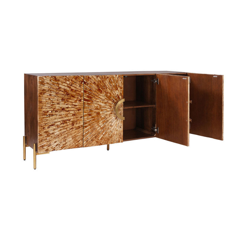 Safari Brown/Gold Bone İnlay Sideboard by Crestview at Eve Furniture
