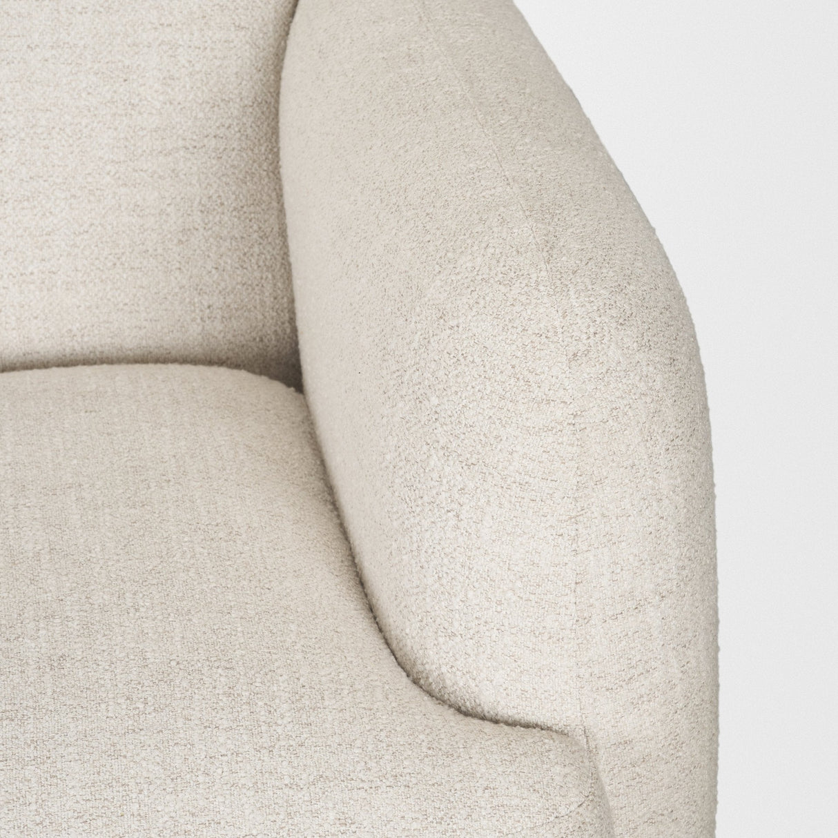 Saga Cream Fabric 3 Seater Sofa by Mercana at Eve Furniture