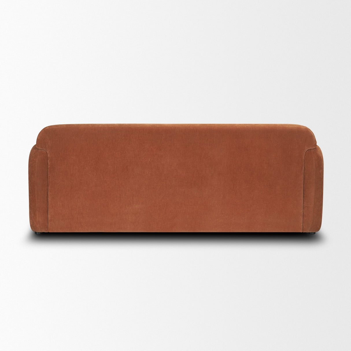 Saga Stonewashed Rust Chenille Fabric 3 Seater Sofa by Mercana at Eve Furniture