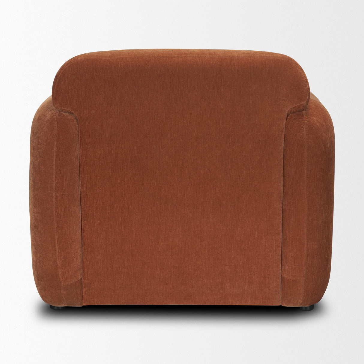 Saga Stonewashed Rust Chenille Fabric Upholstered Chair by Mercana at Eve Furniture