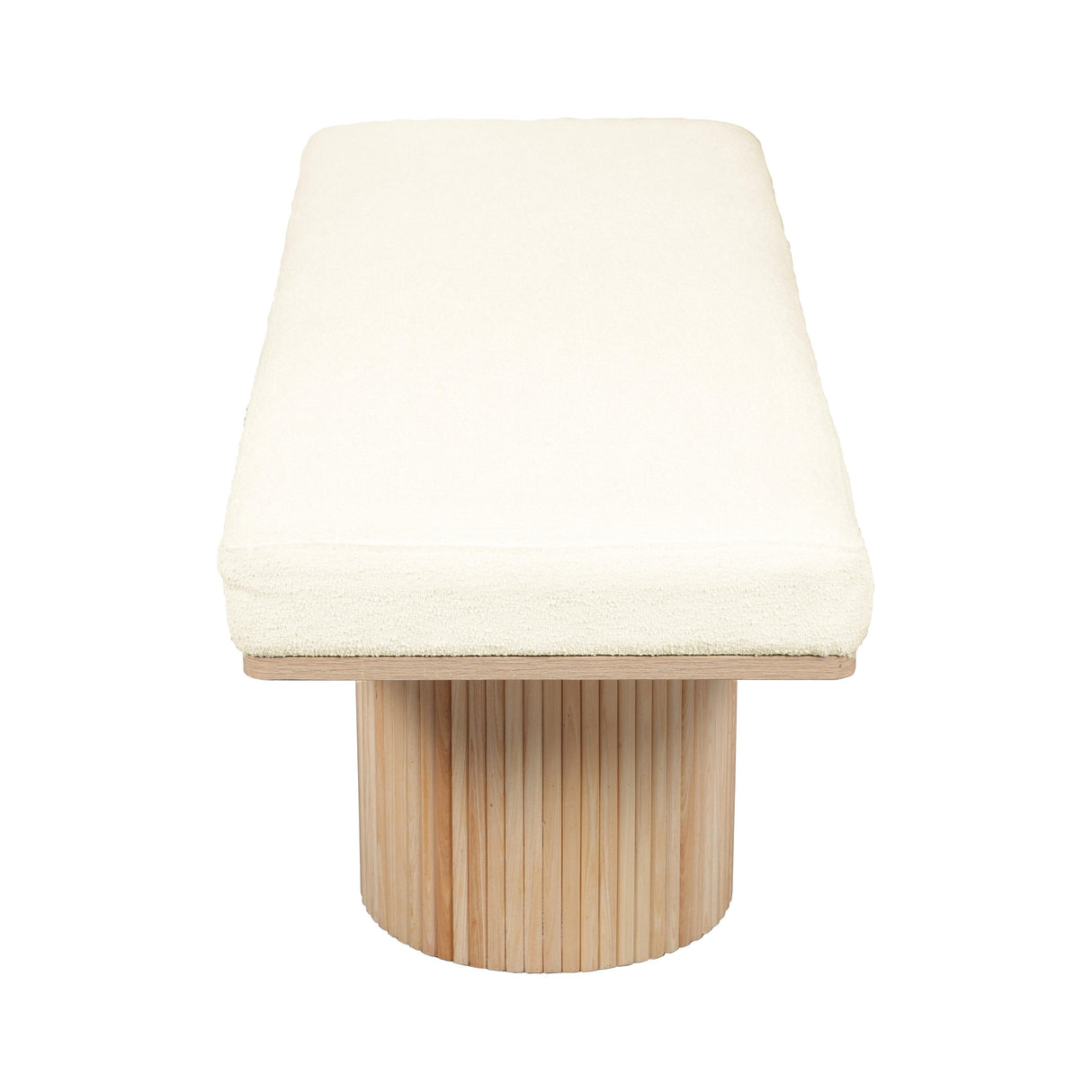 Sagano White Dyed-Yarn Bench by TOV Furniture at Eve Furniture