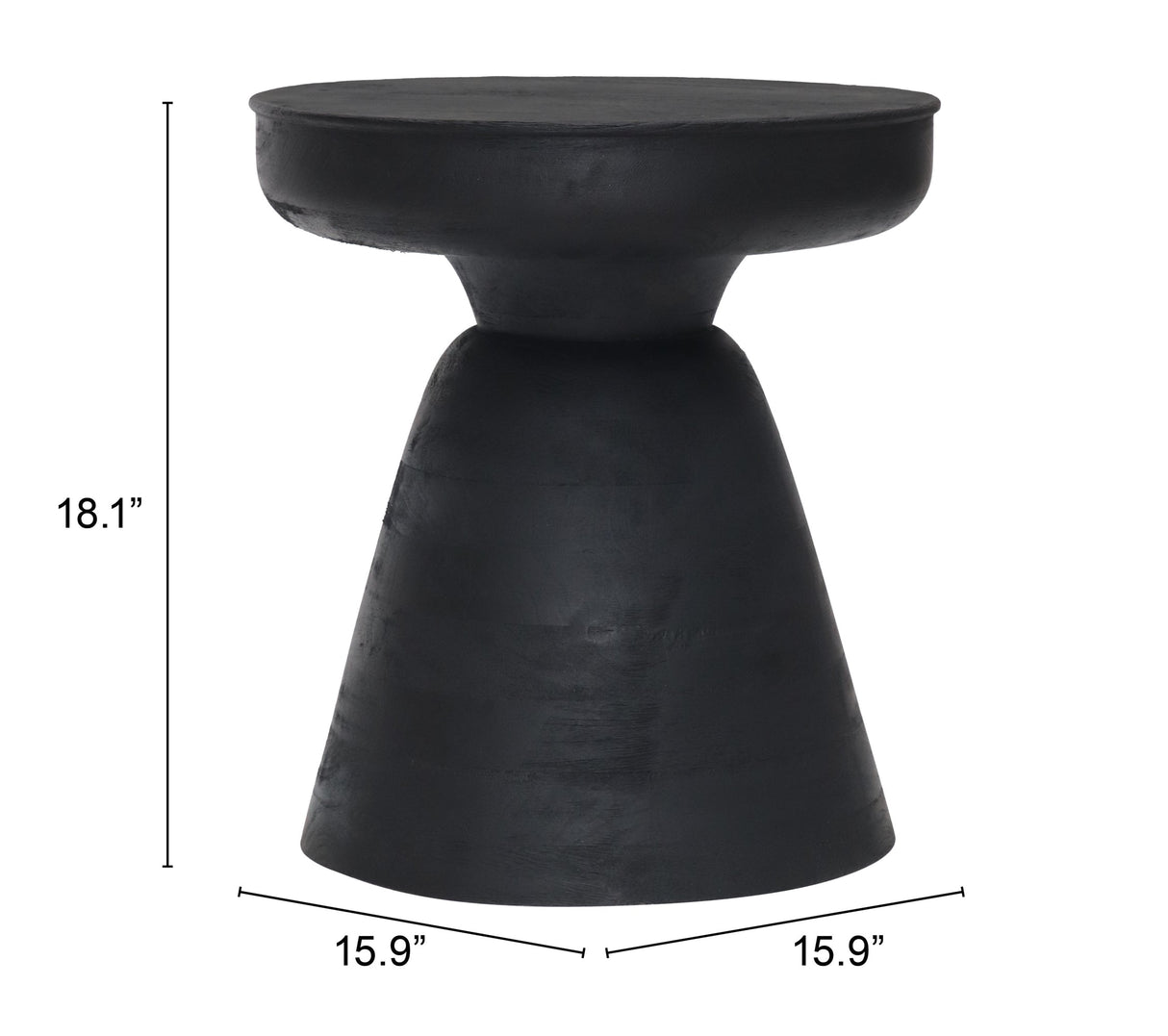 Sage Black Side Table by Zuomod at Eve Furniture