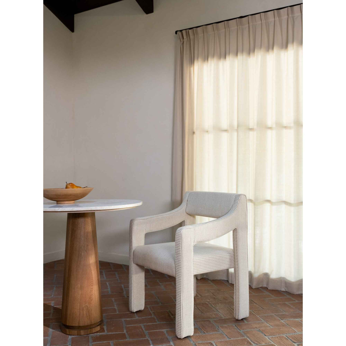 Sage Cosmos Beige Marble/Dark Brown Cafe Table by Moe's Home at Eve Furniture