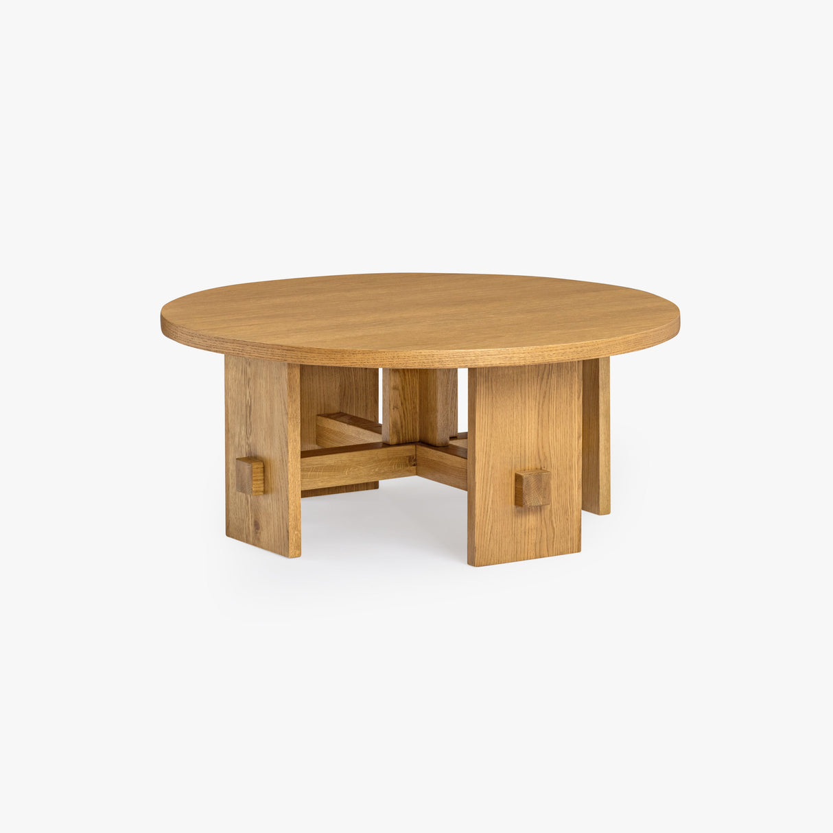Saguaro Round Oak Coffee Table by Co.House Designs at Eve Furniture