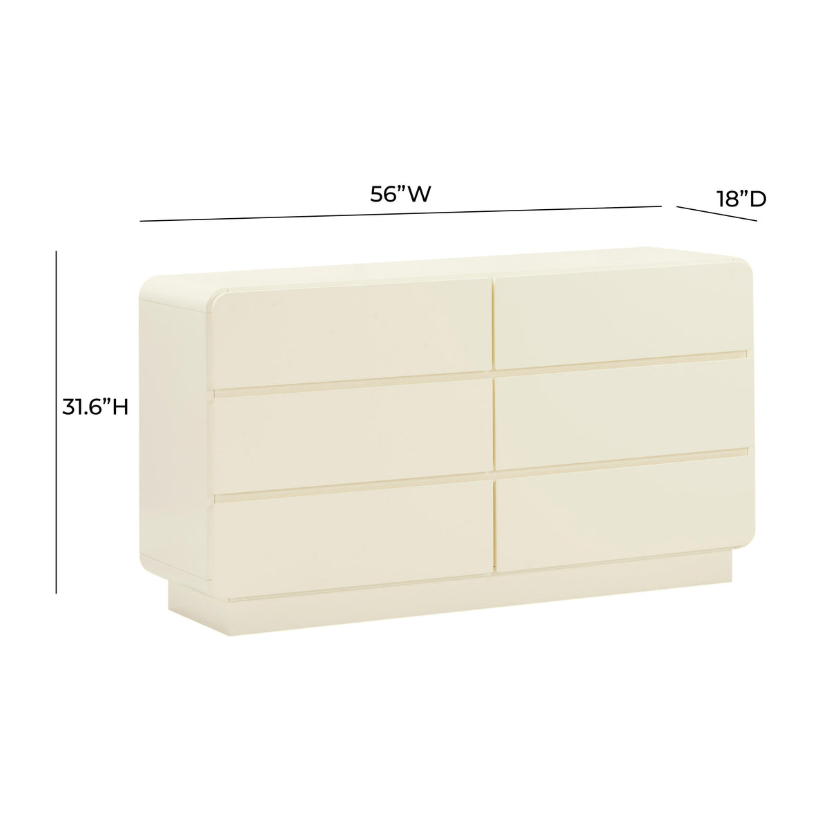 Sagura 6-Drawer Dresser by TOV Furniture at Eve Furniture