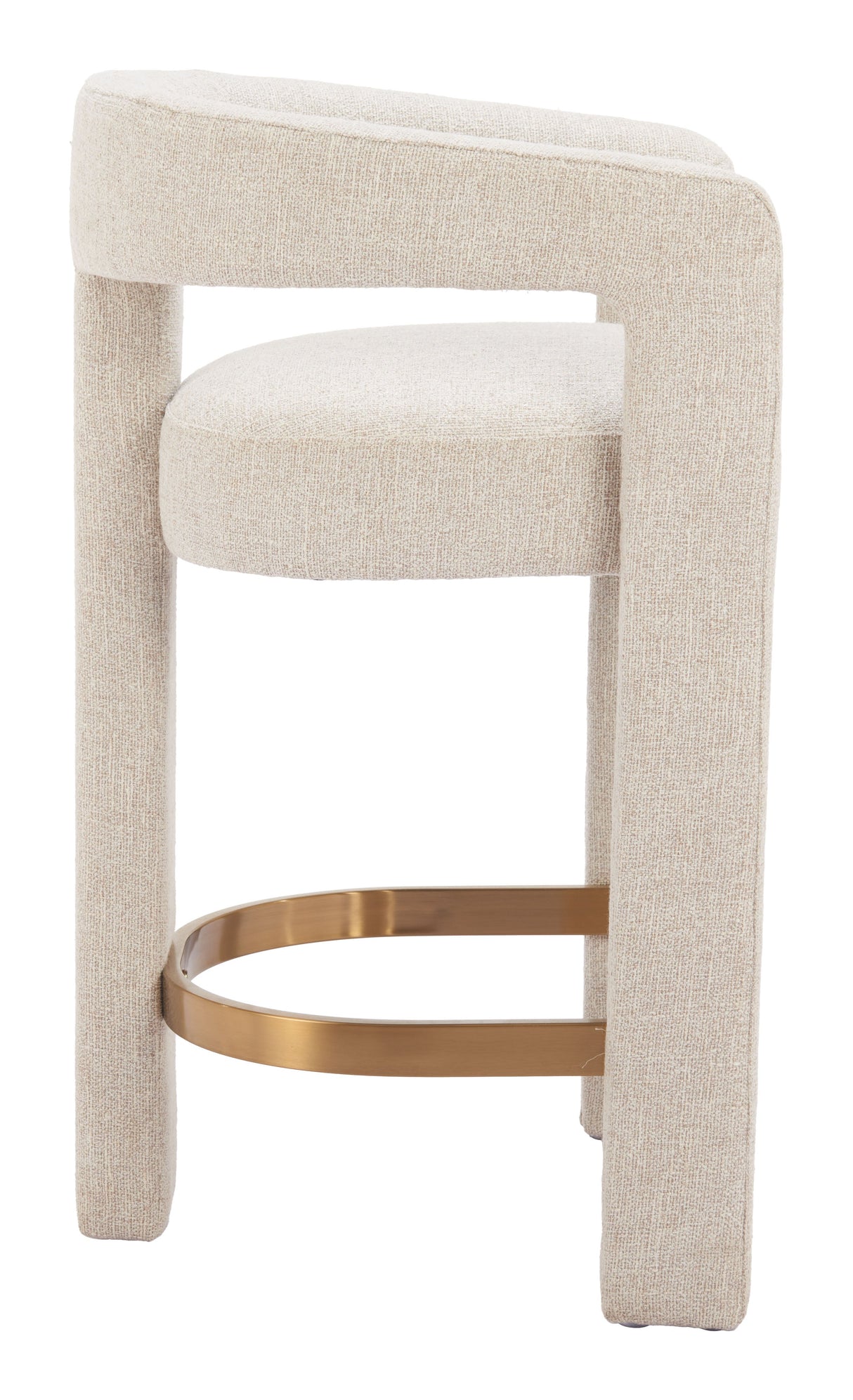 Saiko Beige Barstool by Zuomod at Eve Furniture