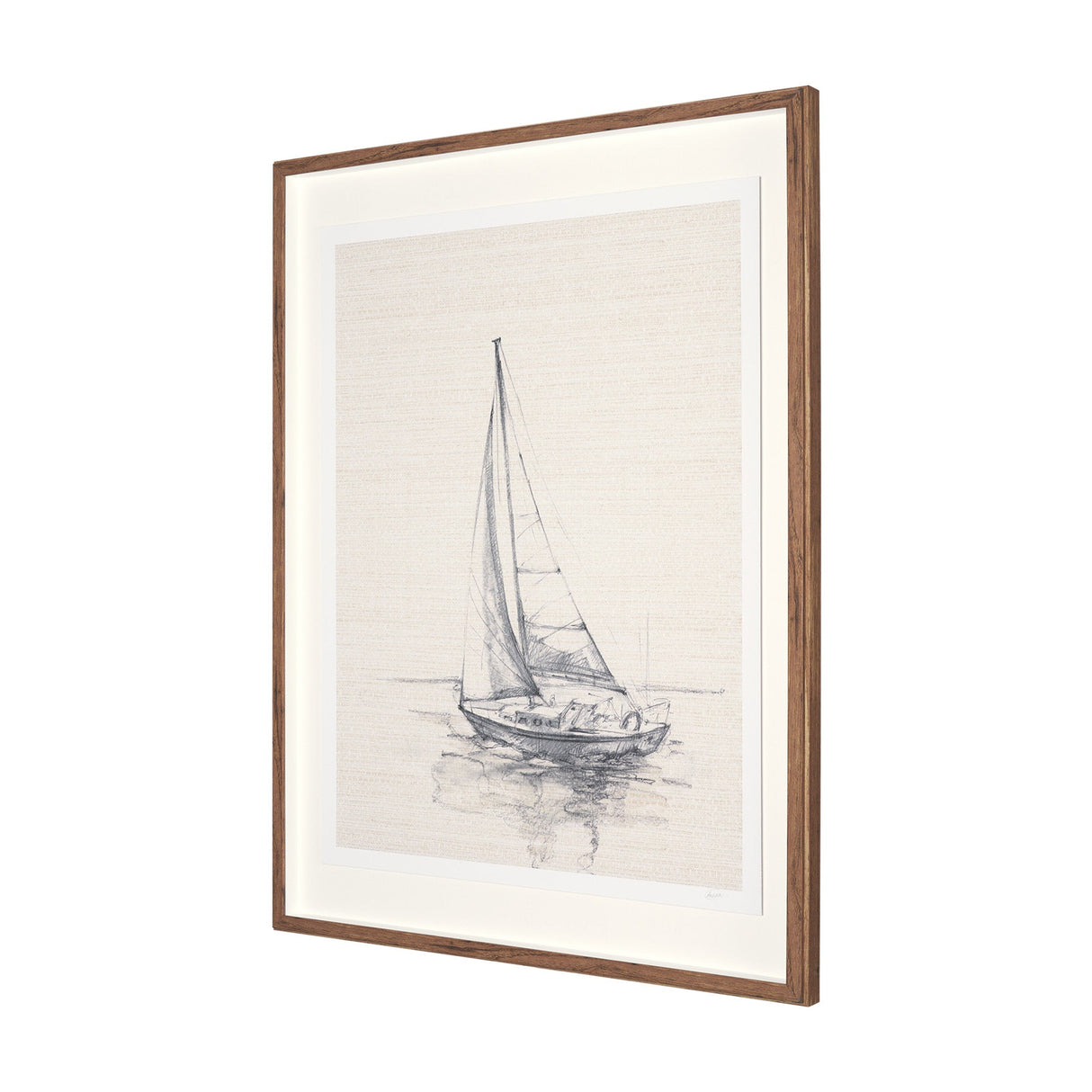 Sail Away I by Mercana Studio a Hand Embellished Framed Art Print Matted under Glass by Mercana at Eve Furniture