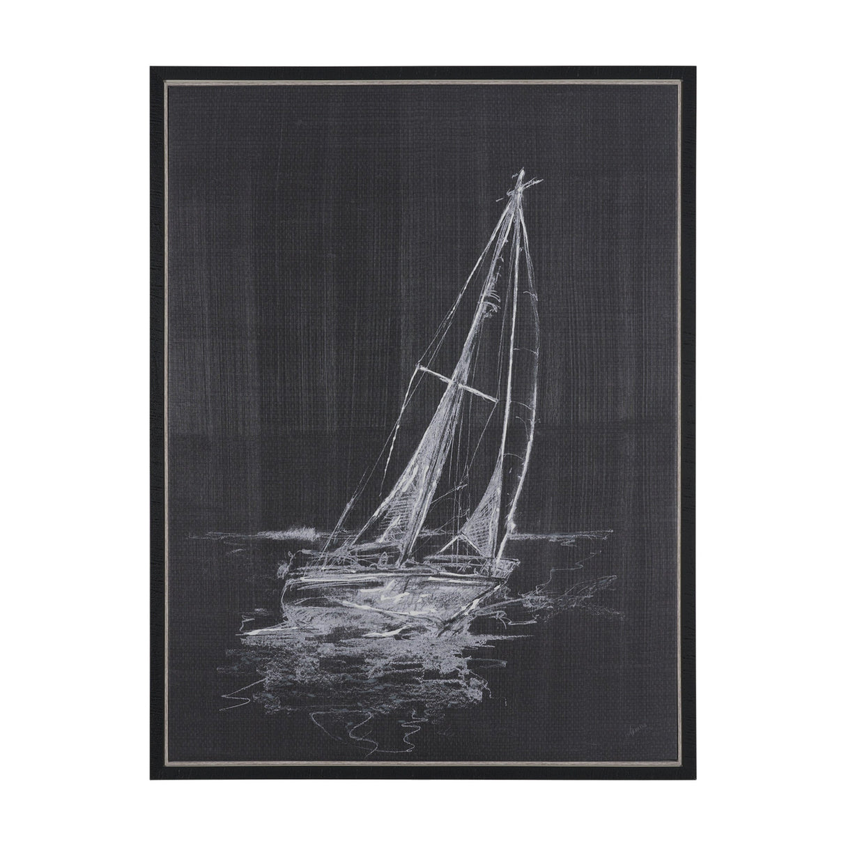 Sail Away II by Mercana Studio a Hand Embellished Textured Framed Canvas by Mercana at Eve Furniture