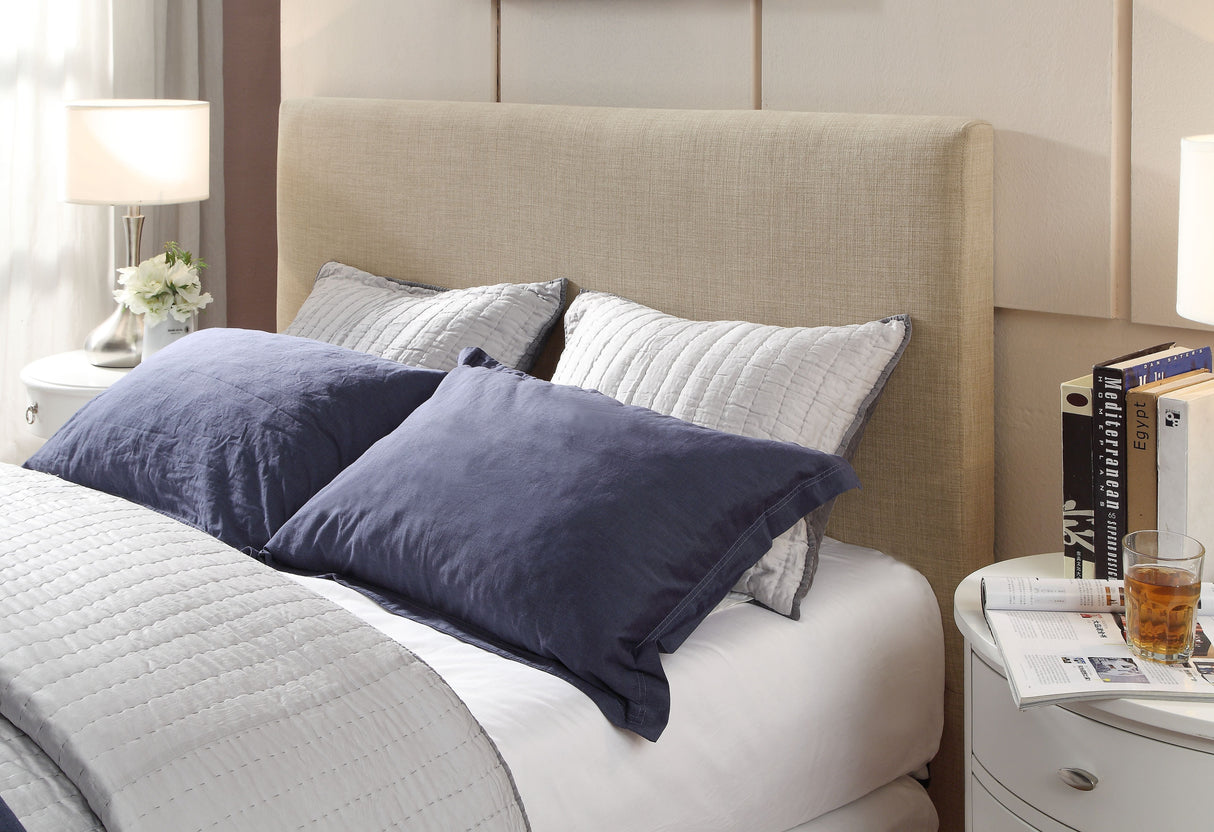 Saint Pierre Upholstered Platform Storage Bed in Toast Linen by Modus Furniture at Eve Furniture