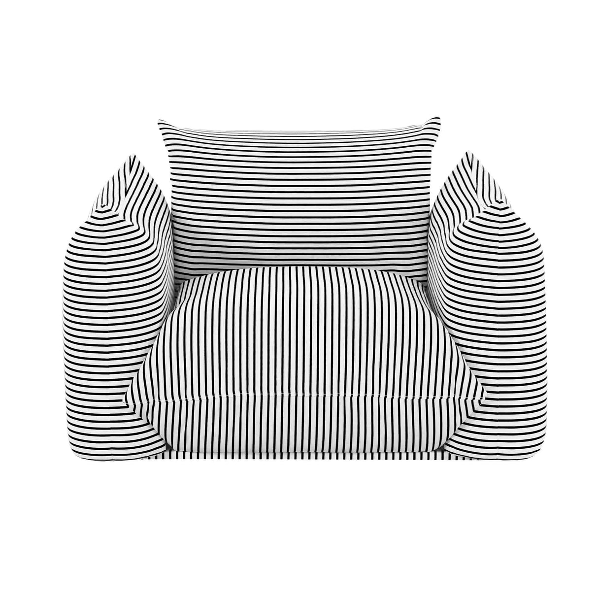 Saint Tropez Striped Stuffed Indoor / Outdoor Armchair by TOV Furniture at Eve Furniture
