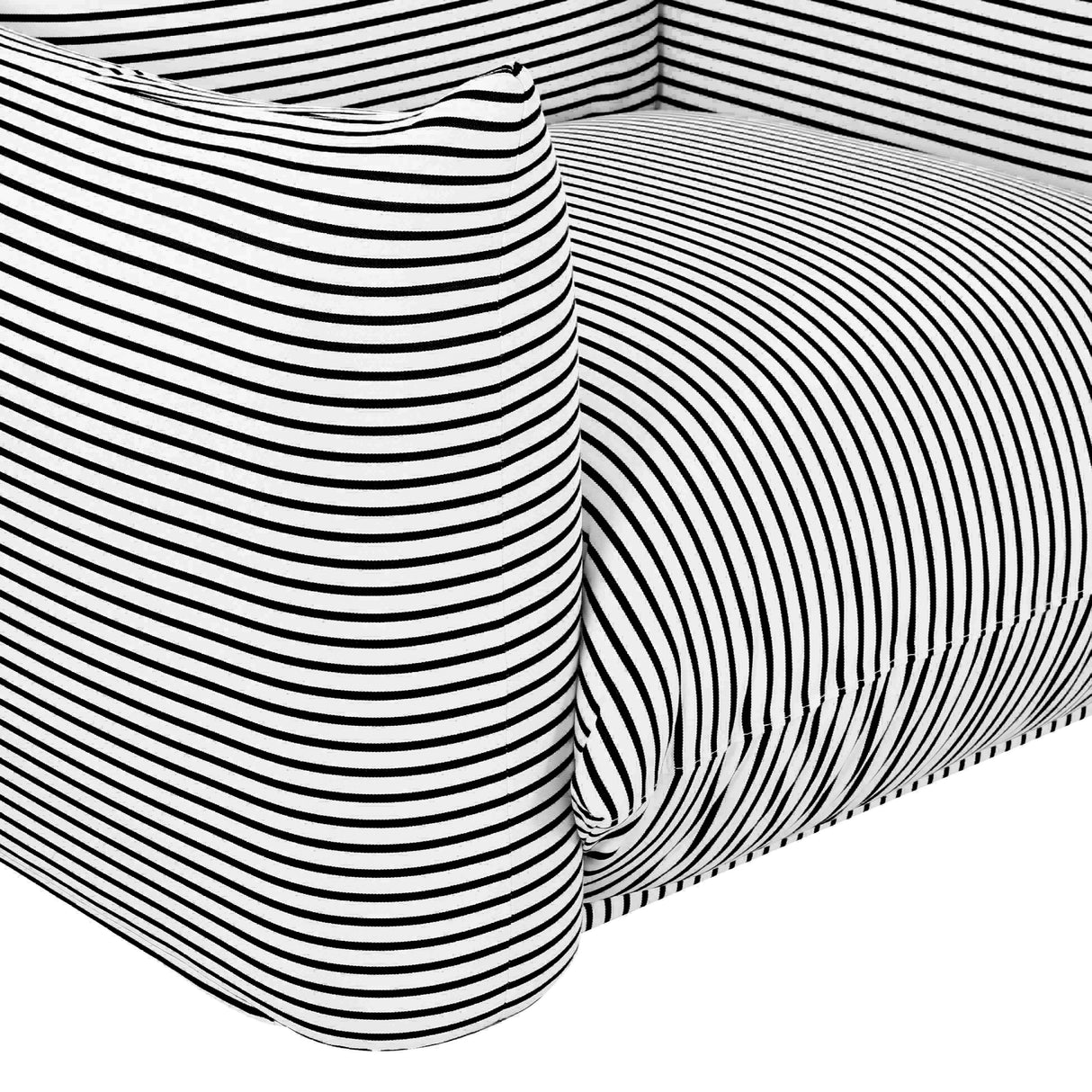 Saint Tropez Striped Stuffed Indoor / Outdoor Armchair by TOV Furniture at Eve Furniture