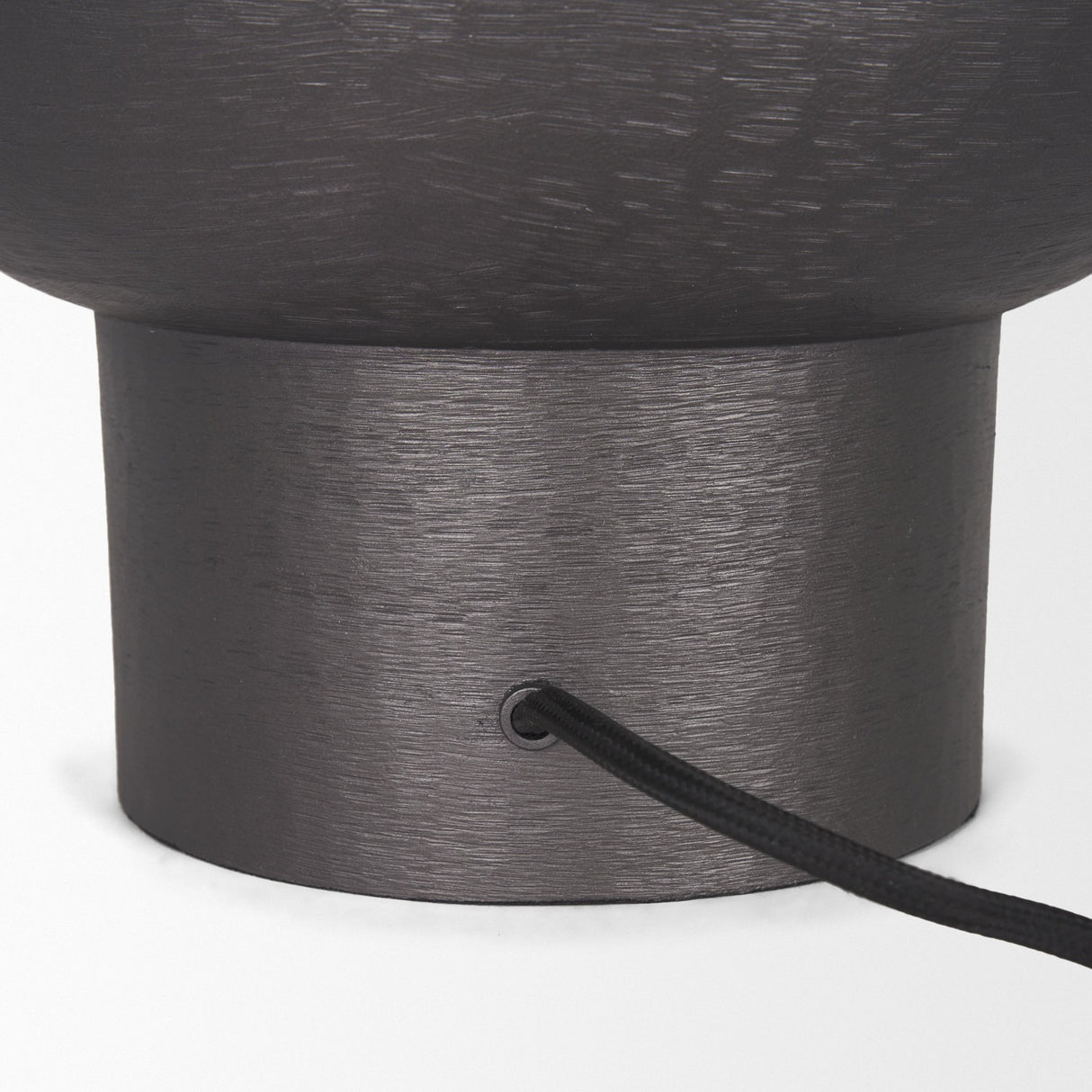 Salaah Black Brushed Metal w/ Beige Shade Table Lamp by Mercana at Eve Furniture