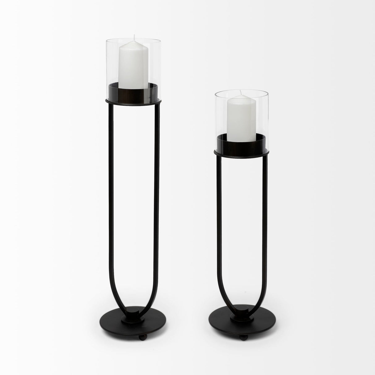 Salah I Small Black Iron Table Candle Holder by Mercana at Eve Furniture