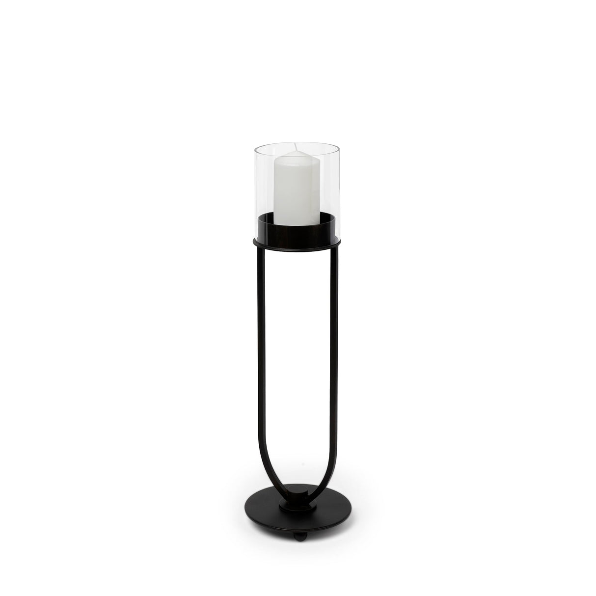 Salah I Small Black Iron Table Candle Holder by Mercana at Eve Furniture