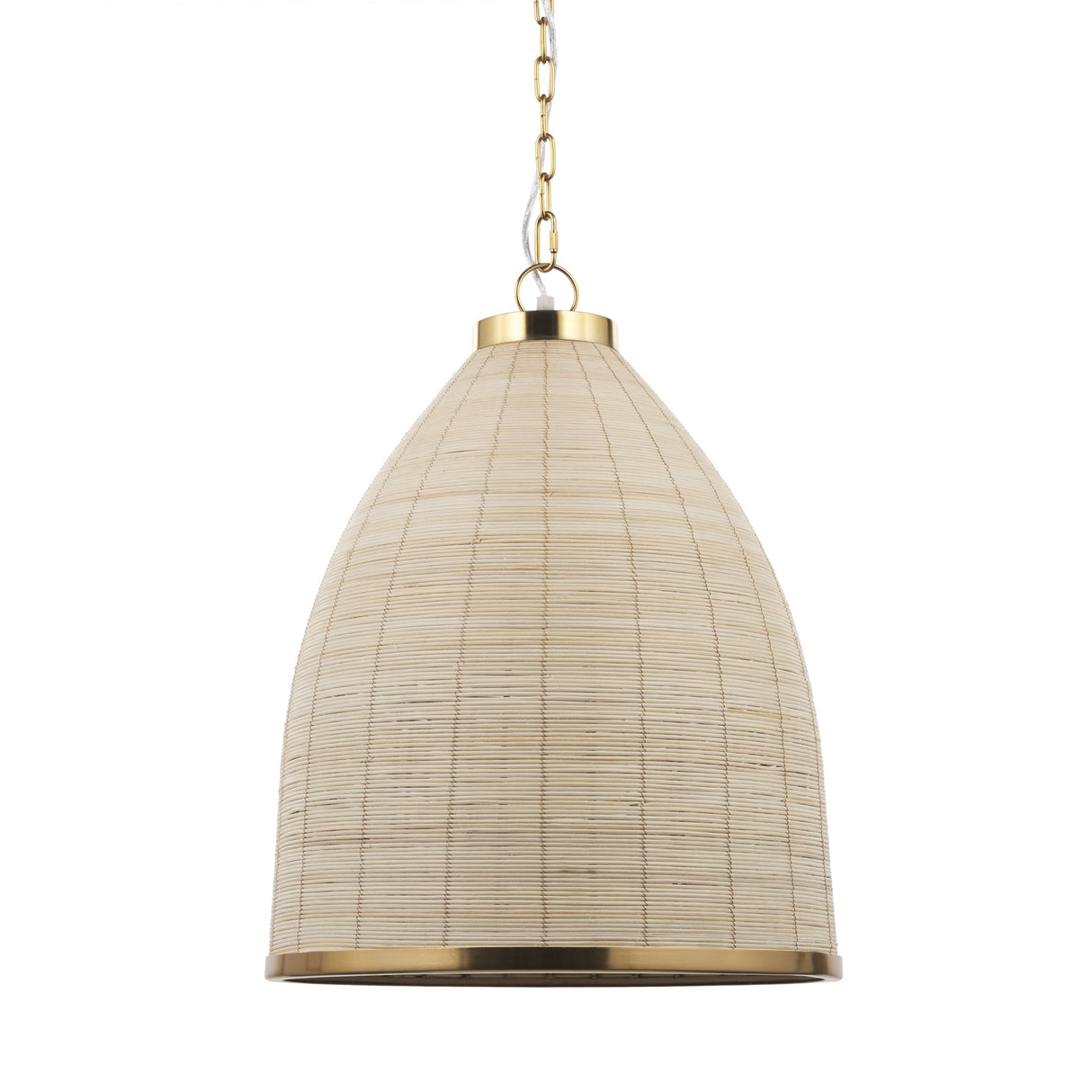 Saliha Cane w/ Brass Metal Pendant Light by Mercana at Eve Furniture