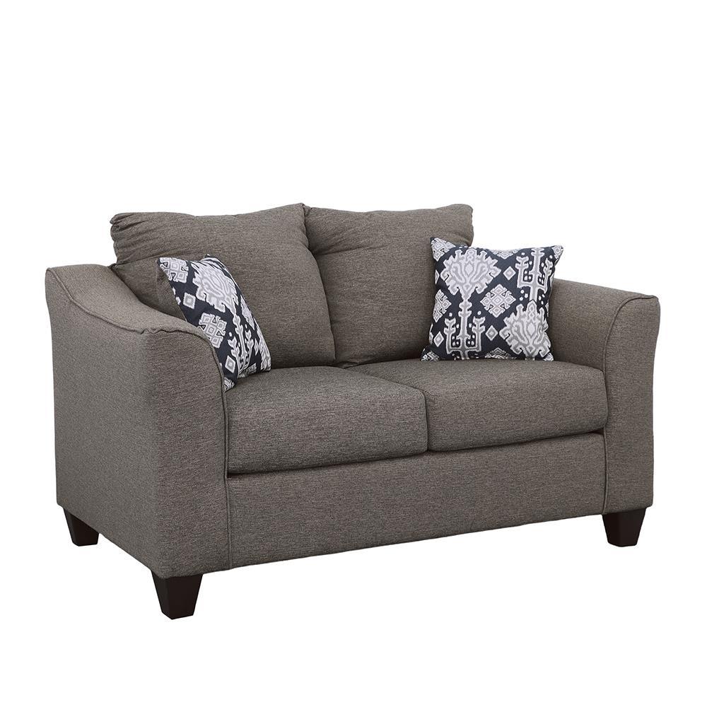 Salizar Gray Flared Arm Loveseat by Coaster at Eve Furniture