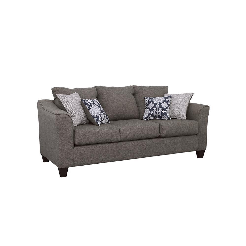 Salizar Upholstered Flared Arm Sofa Charcoal Grey by Coaster at Eve Furniture