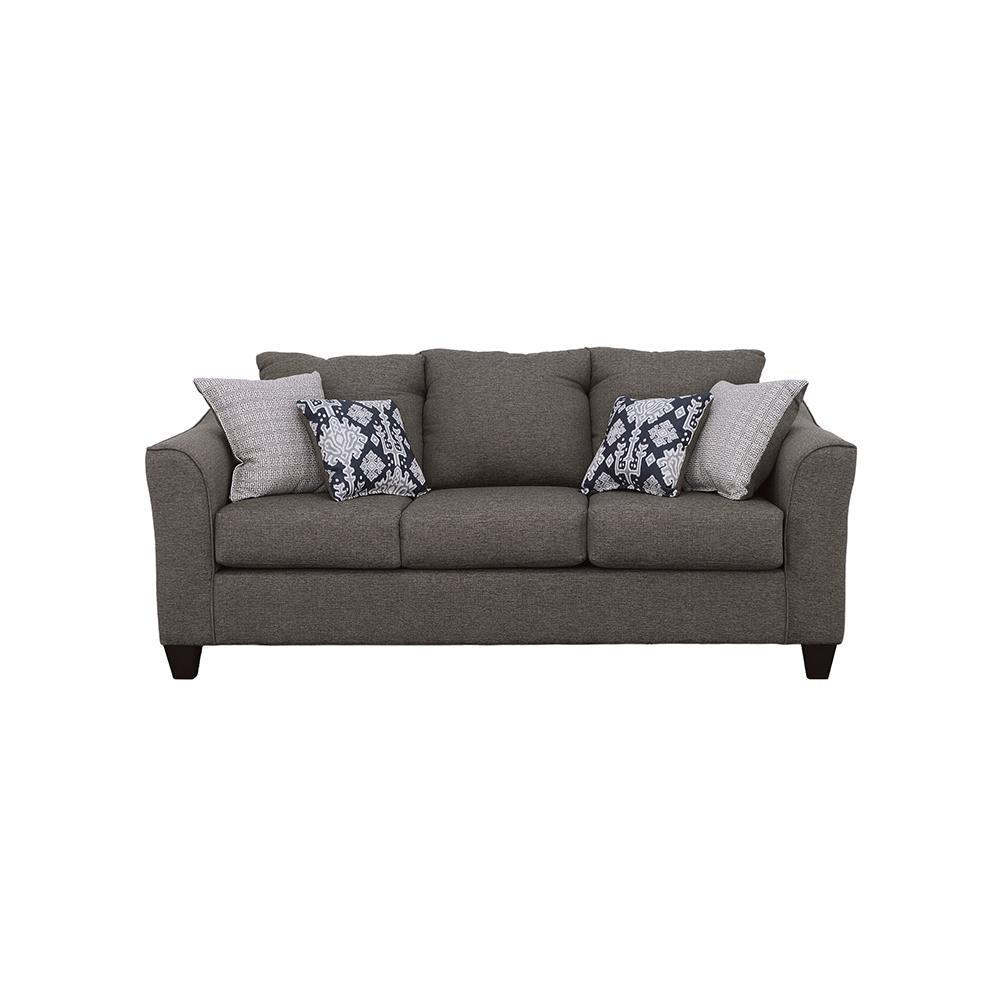 Salizar Upholstered Flared Arm Sofa Charcoal Grey by Coaster at Eve Furniture