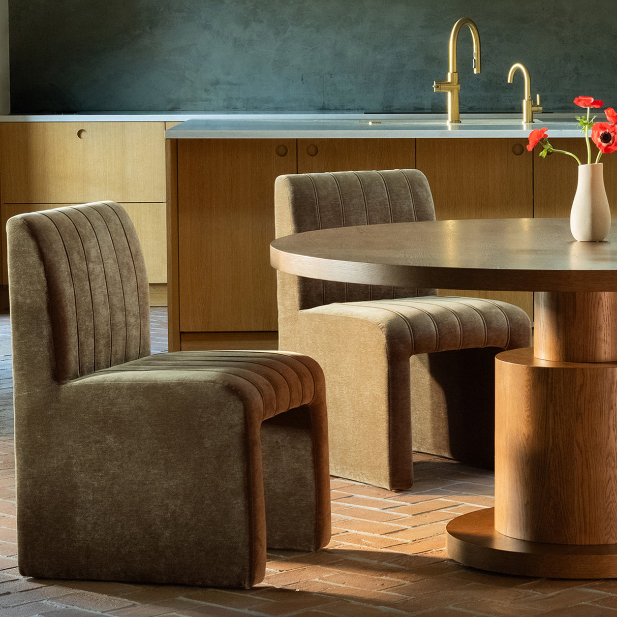 Sally Cedar Green Dining Chair by Moe's Home at Eve Furniture