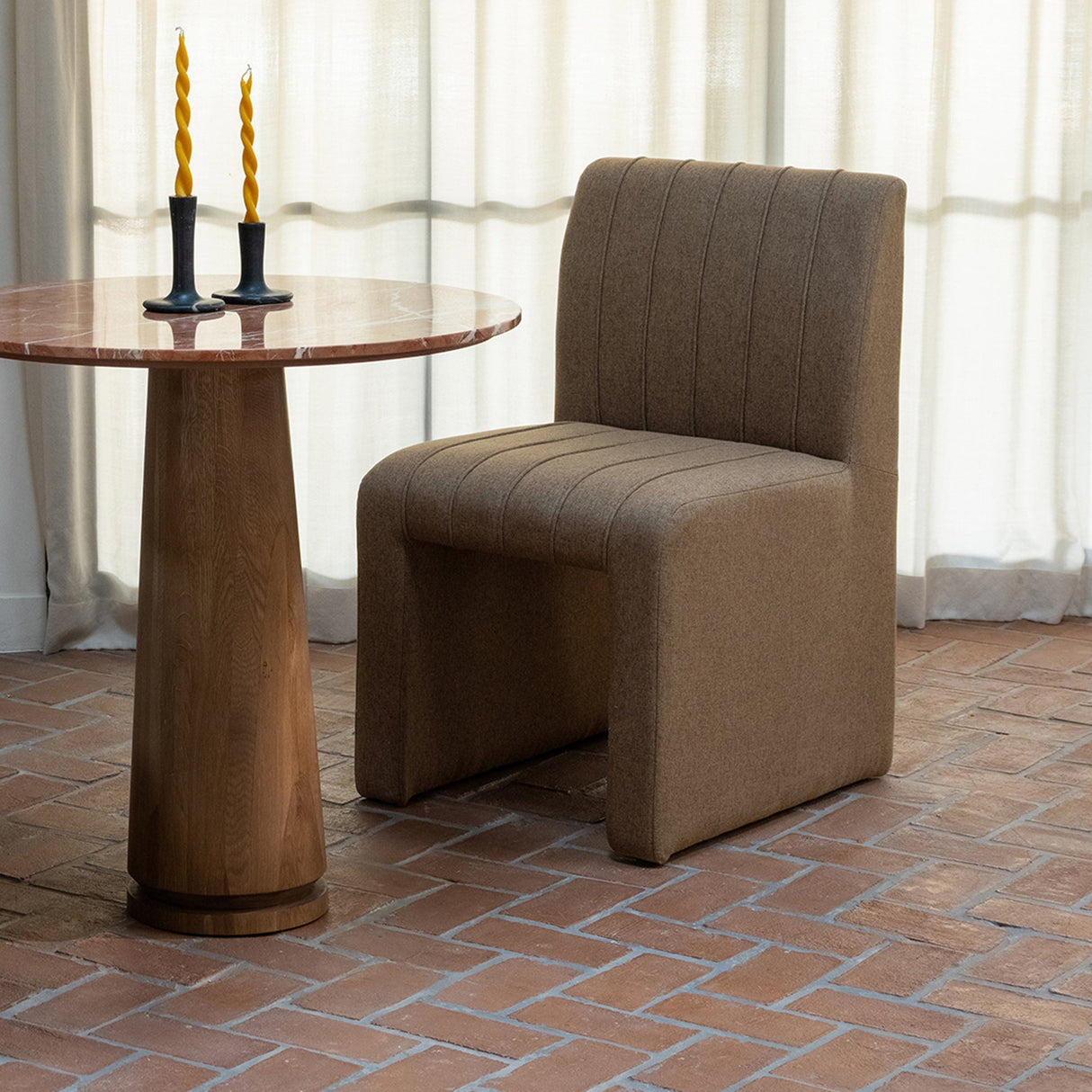 Sally Light Brown Dining Chair by Moe's Home at Eve Furniture