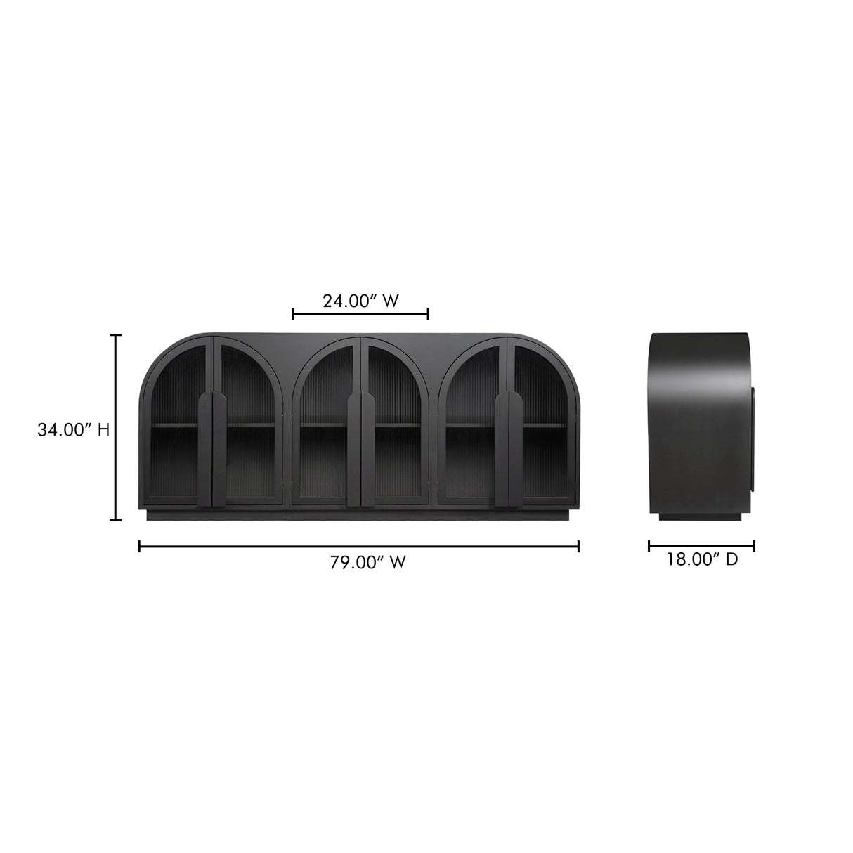 Salone Black Sideboard by Moe's Home at Eve Furniture