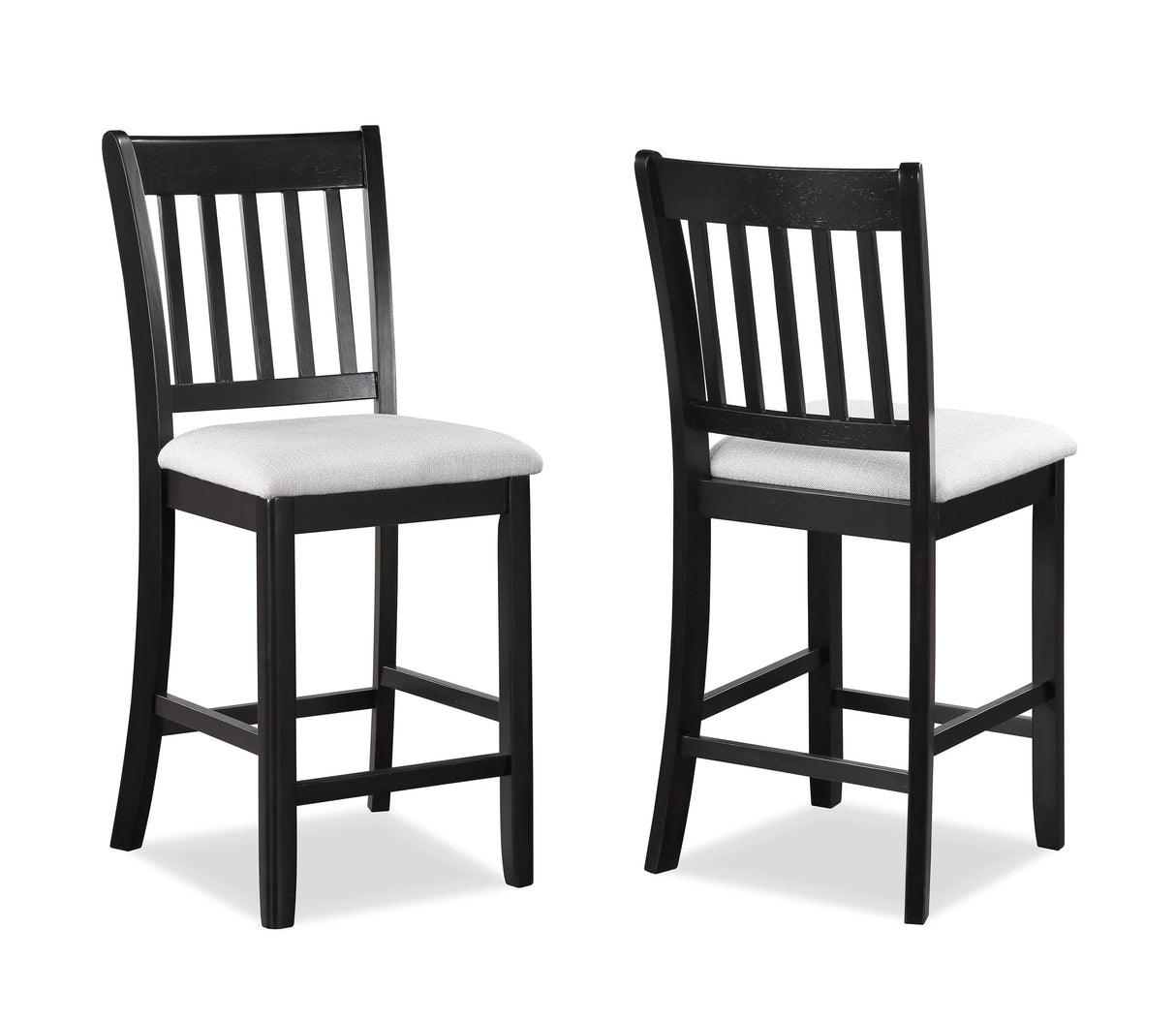 Salvador Black and White 5-Piece Counter Height Dining Set by Crown Mark at Eve Furniture