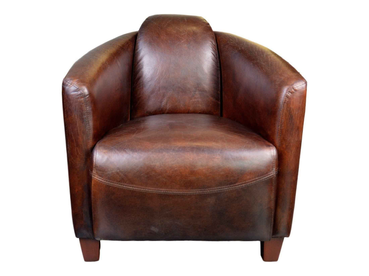 Salzburg Dark Brown Leather Club Chair