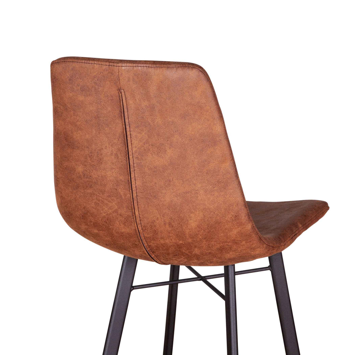 Sam 18" Bar Chair in Trapper Brown Microfiber by Home Trends & Design at Eve Furniture