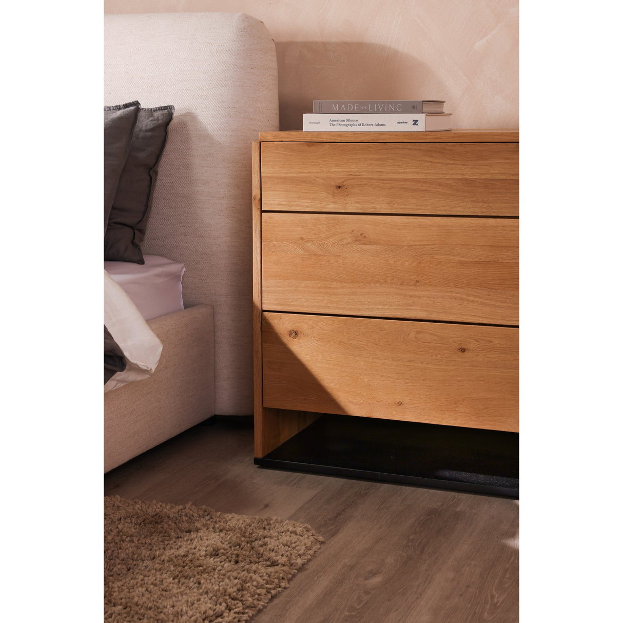 Samara Cottage Linen Queen Bed by MOES at Eve Furniture