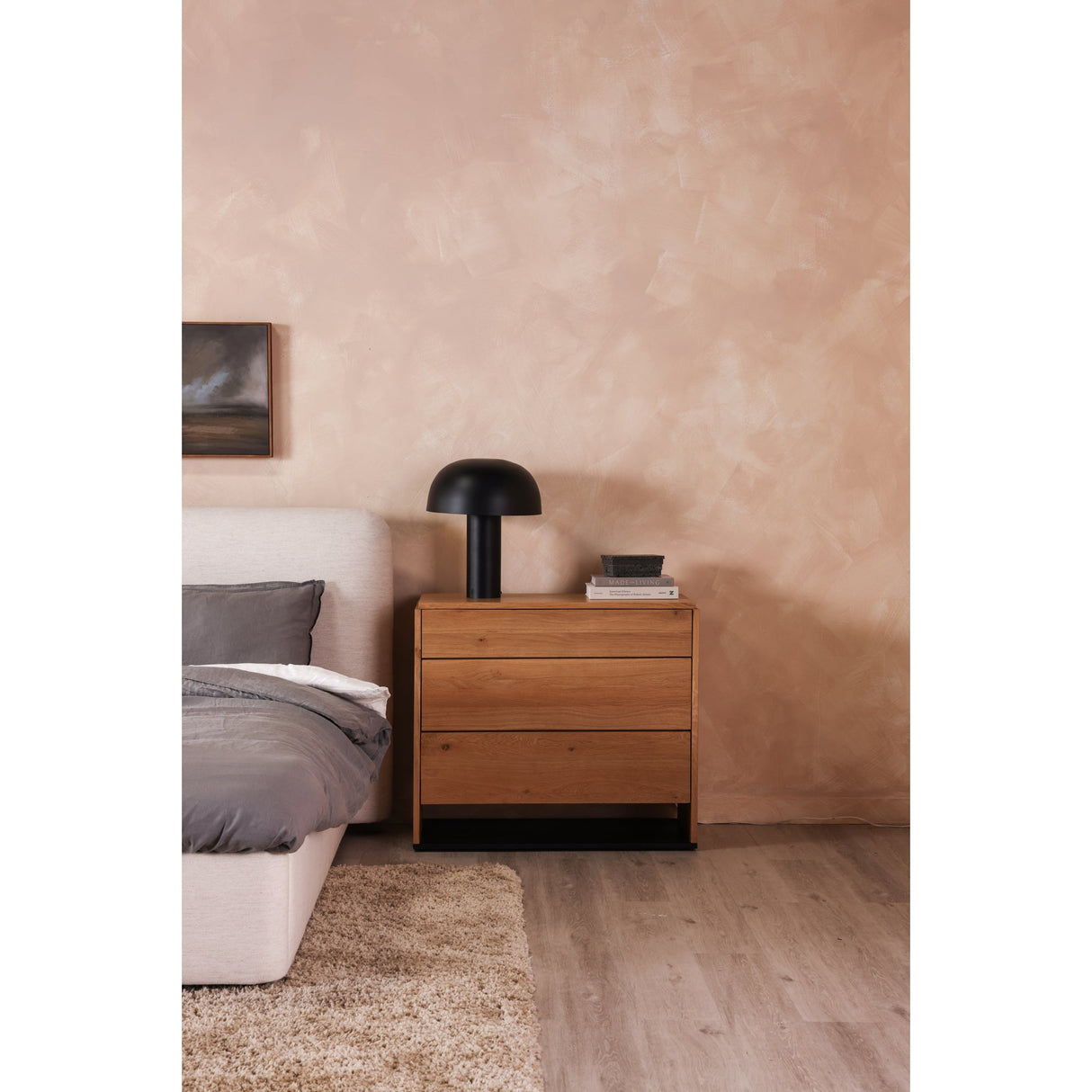 Samara Cottage Linen Queen Bed by MOES at Eve Furniture