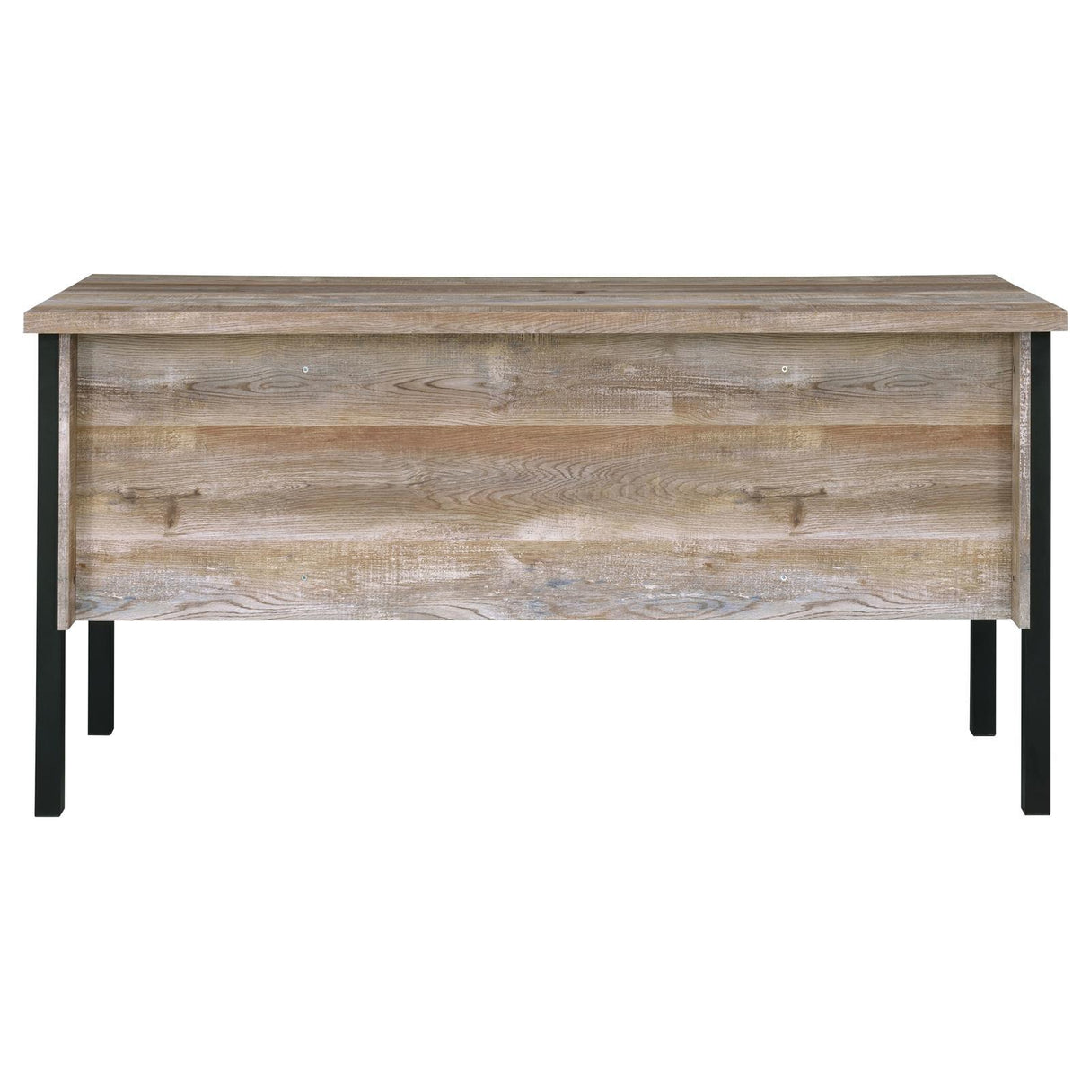 Samson Weathered Oak 4-Drawer Office Desk by Coaster at Eve Furniture