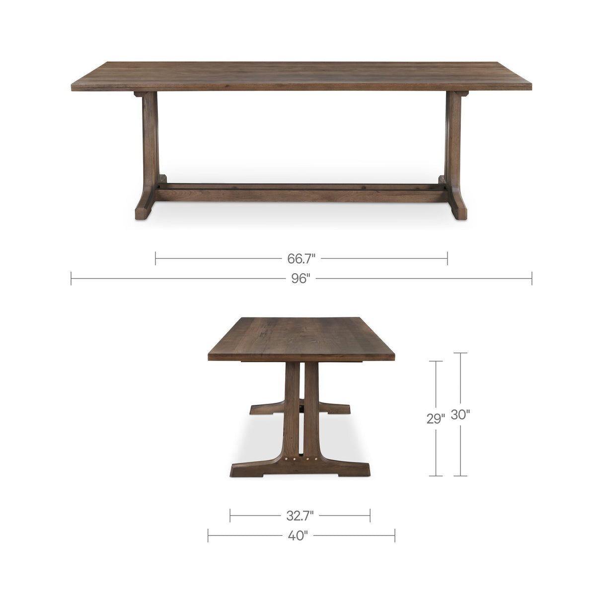 Samuel Dark Brown Dining Table by Moe's Home at Eve Furniture