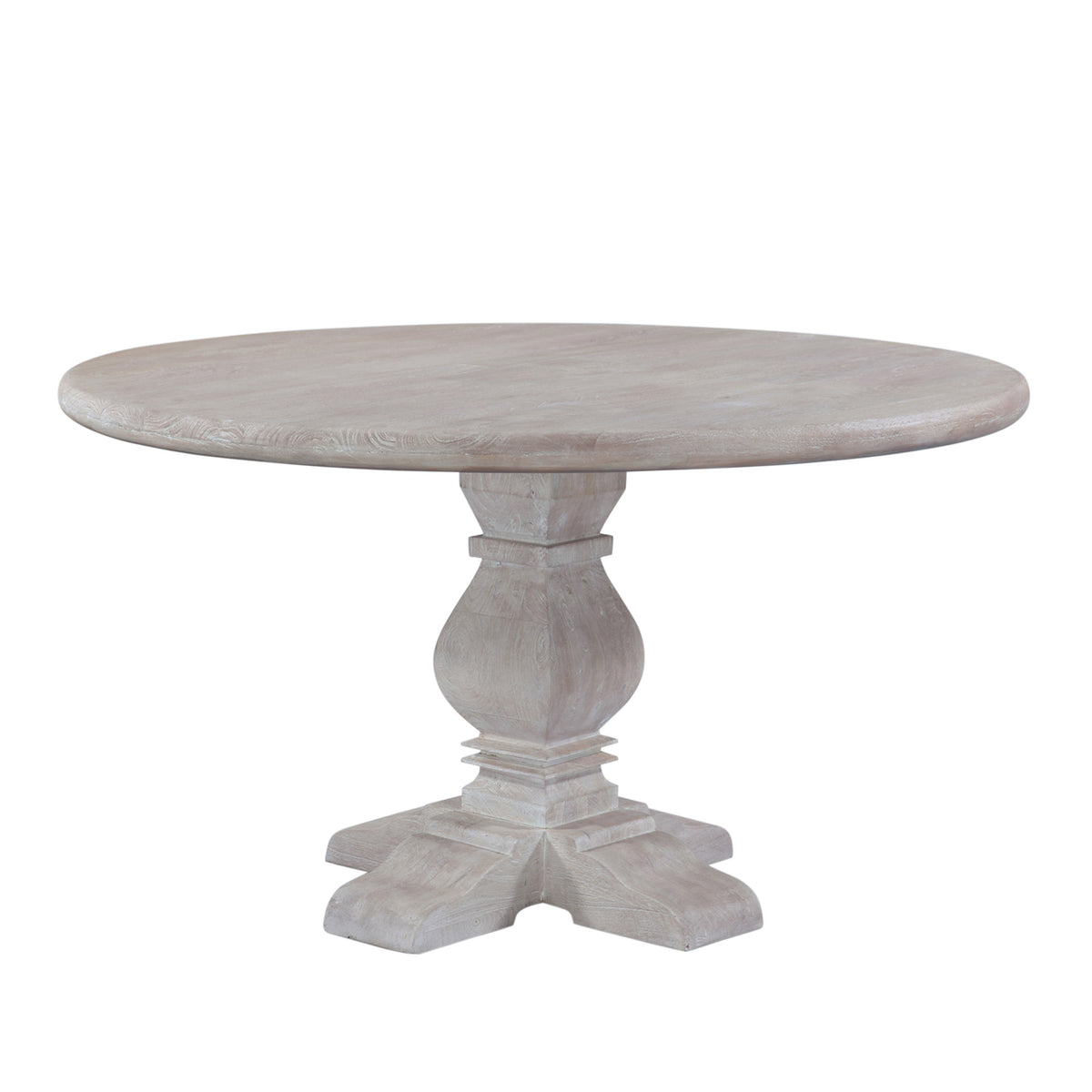 San Rafael 48" Round Dining Table in Heirloom White